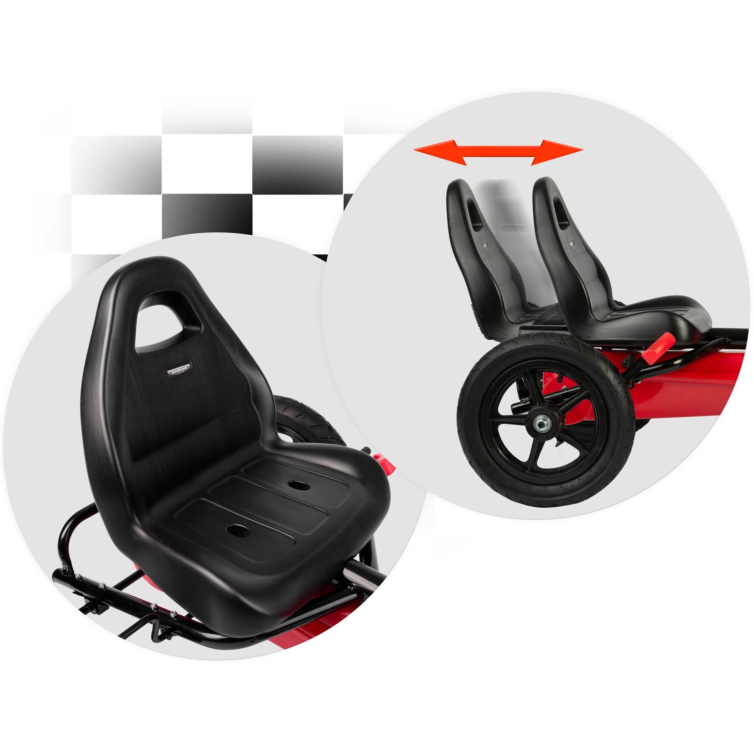 Laste pedaalidega gokart RK-592 punane - Image 15