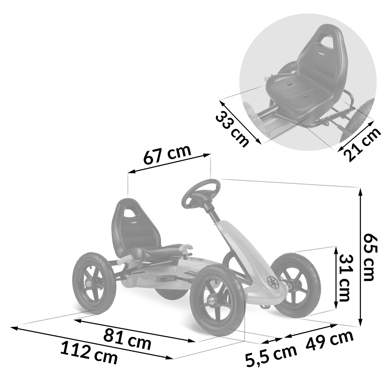 Laste pedaalidega gokart RK-592 punane - Image 16