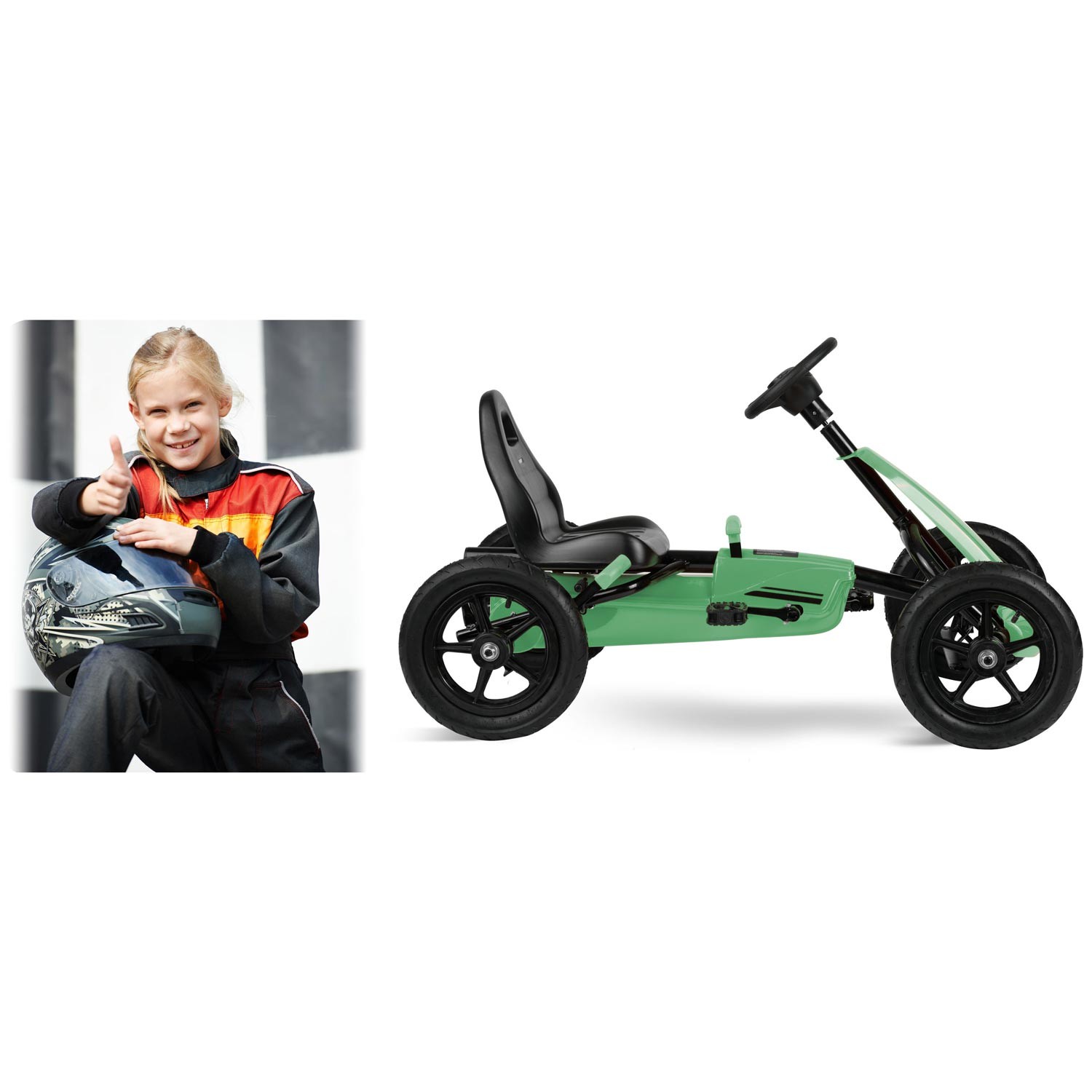 Laste pedaalidega gokart RK-592 roheline - Image 13