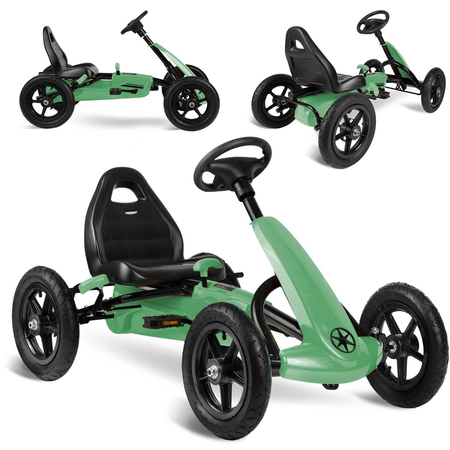 Laste pedaalidega gokart RK-592 roheline