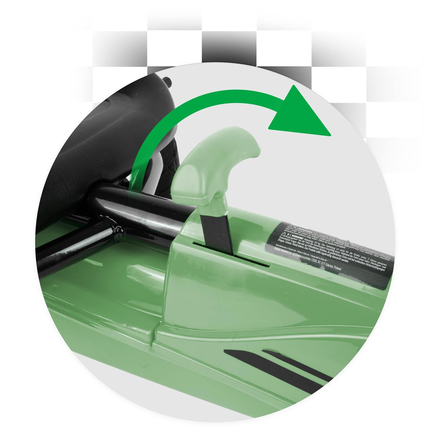 Laste pedaalidega gokart RK-592 roheline - Image 7