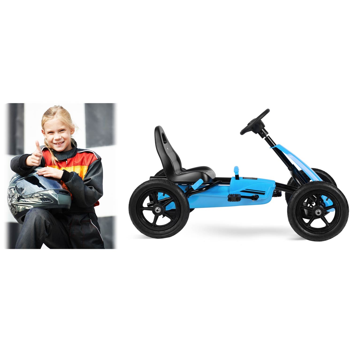 Laste pedaalidega gokart RK-592 sinine - Image 13