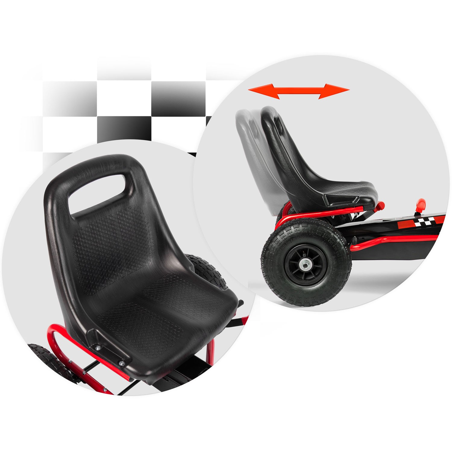Laste pedaalidega gokart RK-594 punane - Image 10