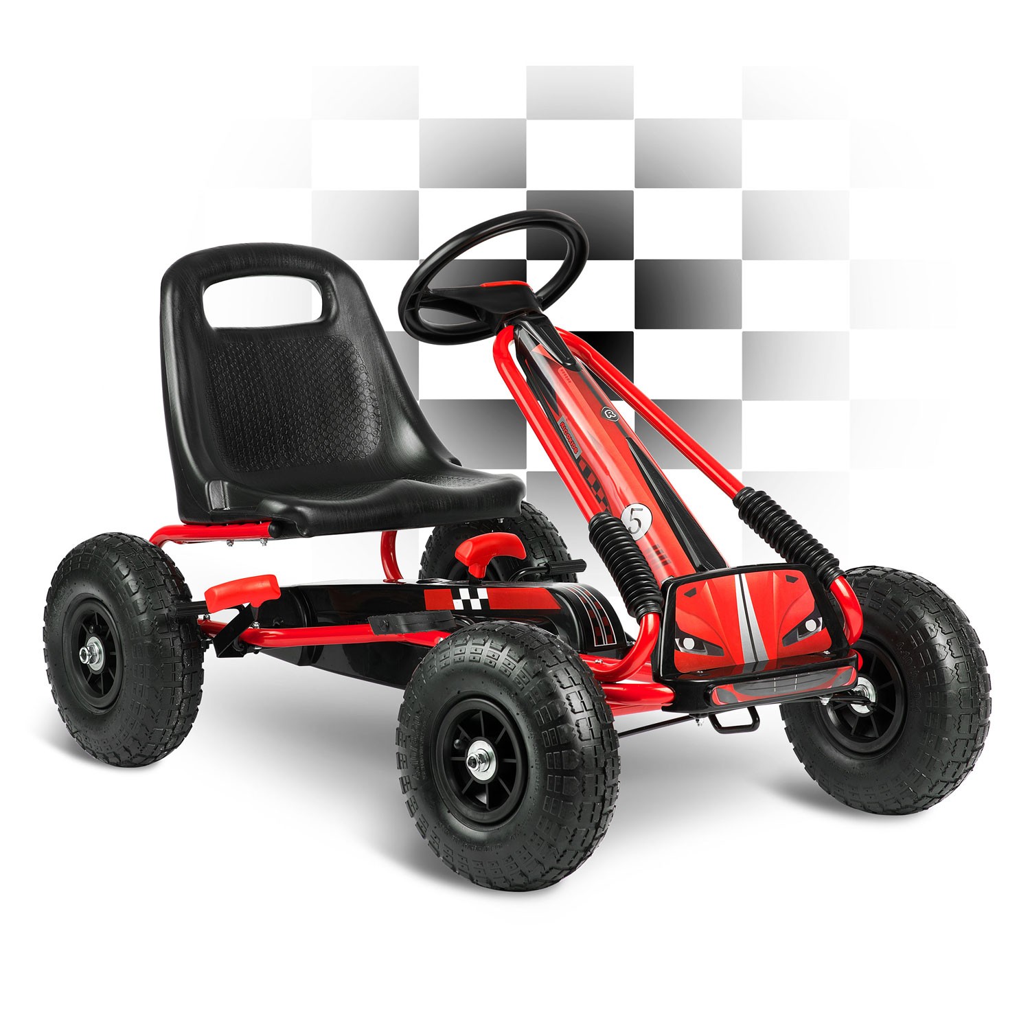 Laste pedaalidega gokart RK-594 punane - Image 14