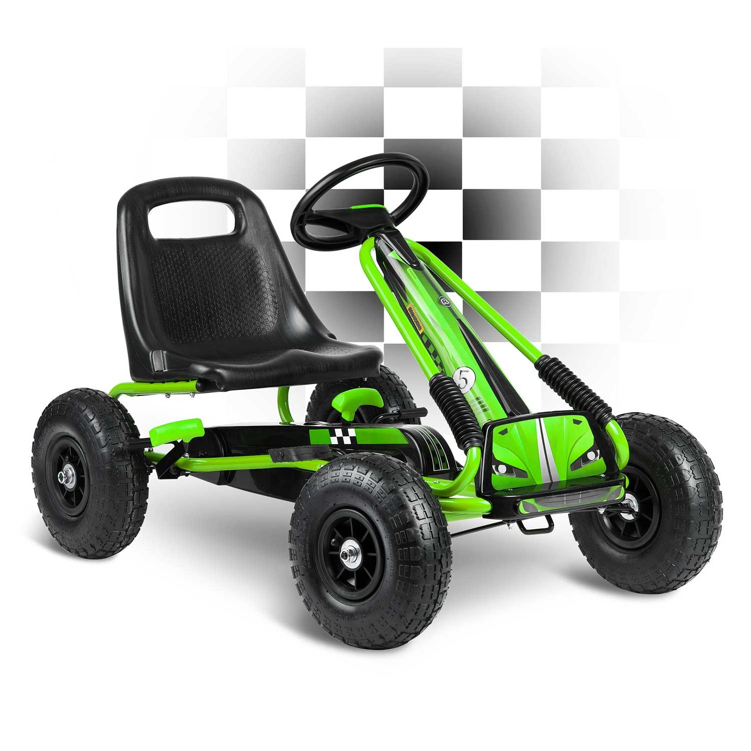 Laste pedaalidega gokart RK-594 roheline - Image 14