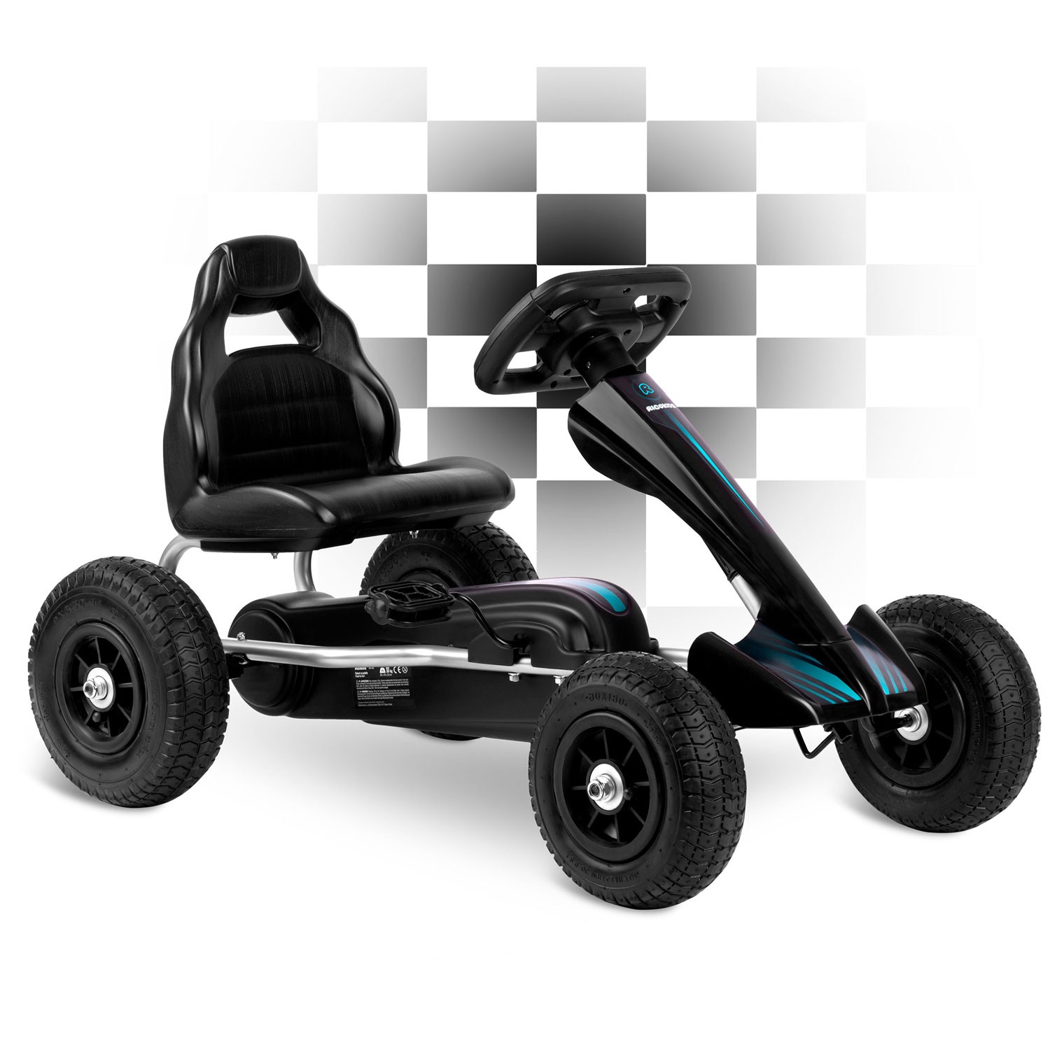 Laste pedaalidega gokart RK-591 must - Image 13