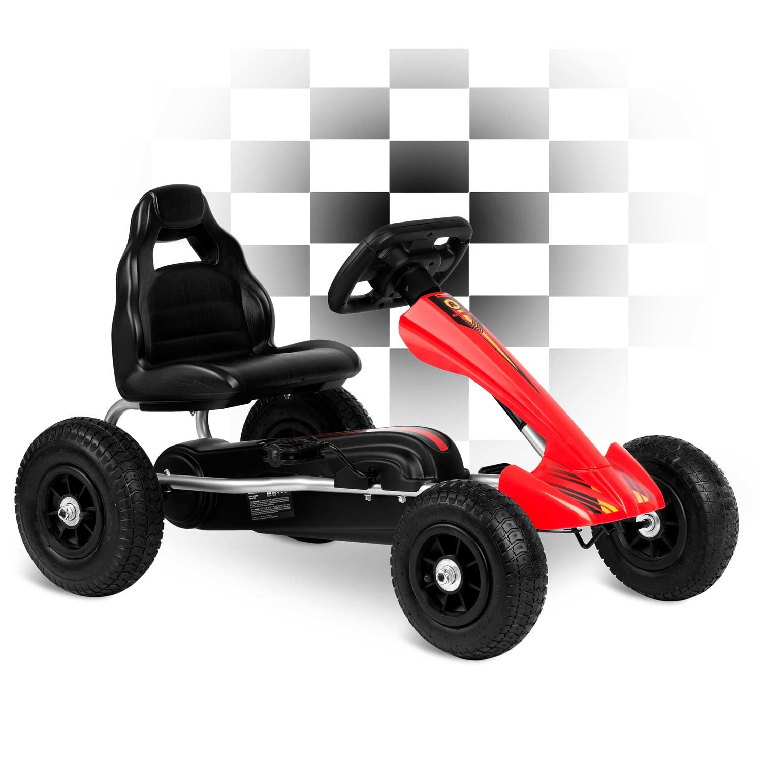 Laste pedaalidega gokart RK-591 punane - Image 11