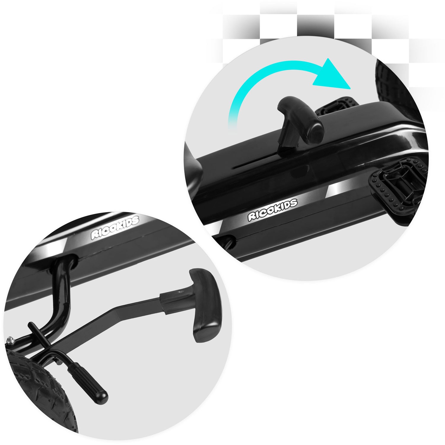 Laste pedaalidega gokart RK-590 must - Image 6