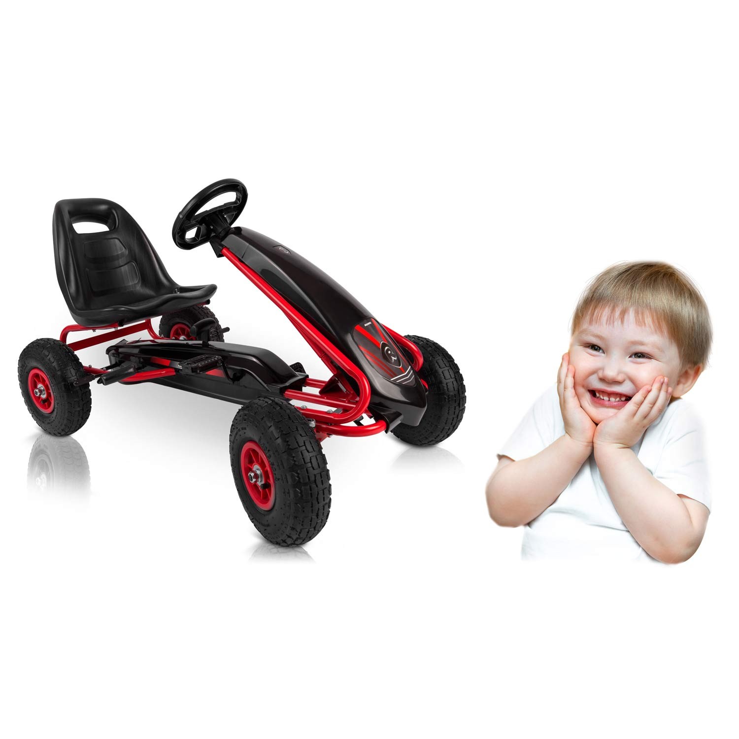 Laste pedaalidega gokart RK-590 punane - Image 12