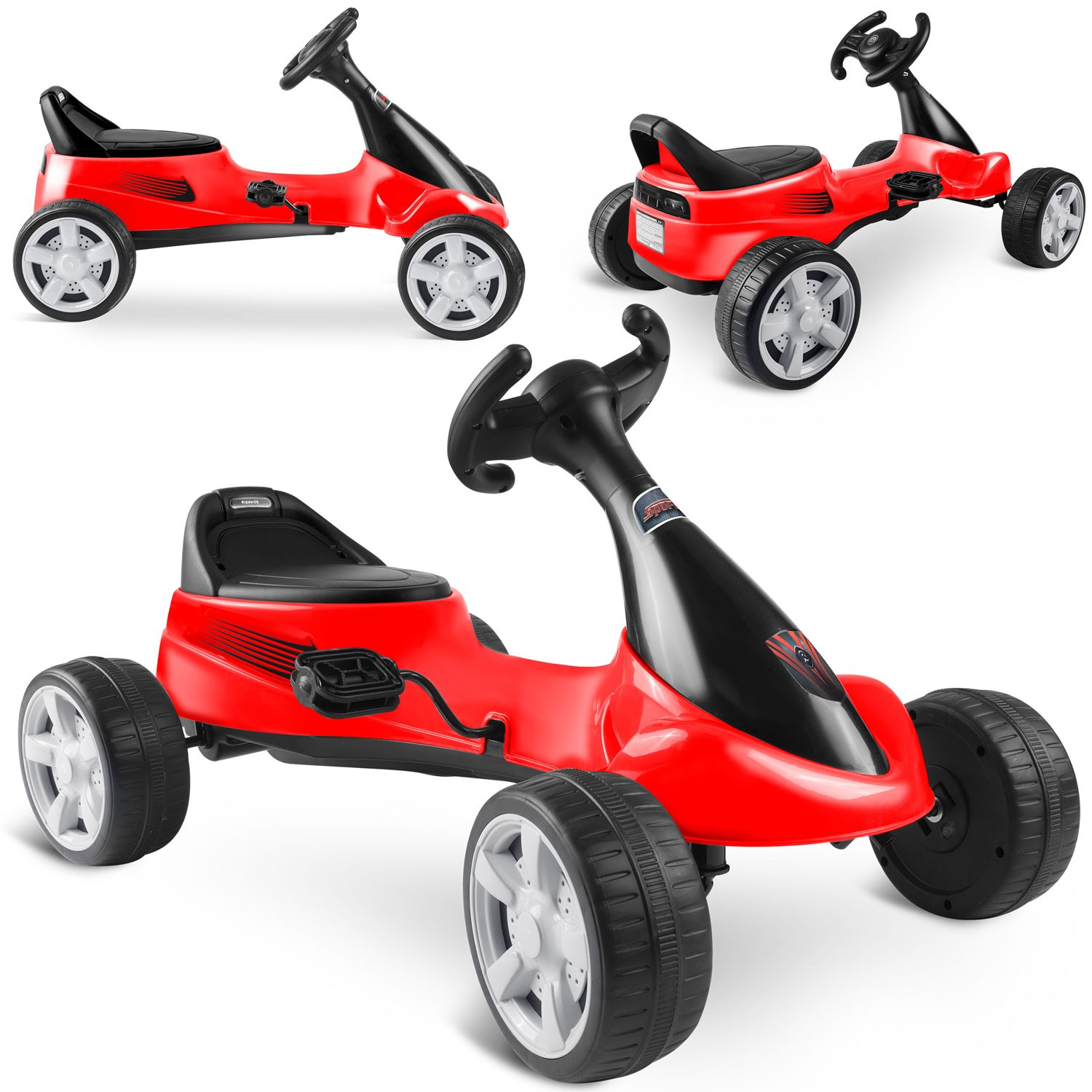 Laste pedaalidega gokart RK-595 punane