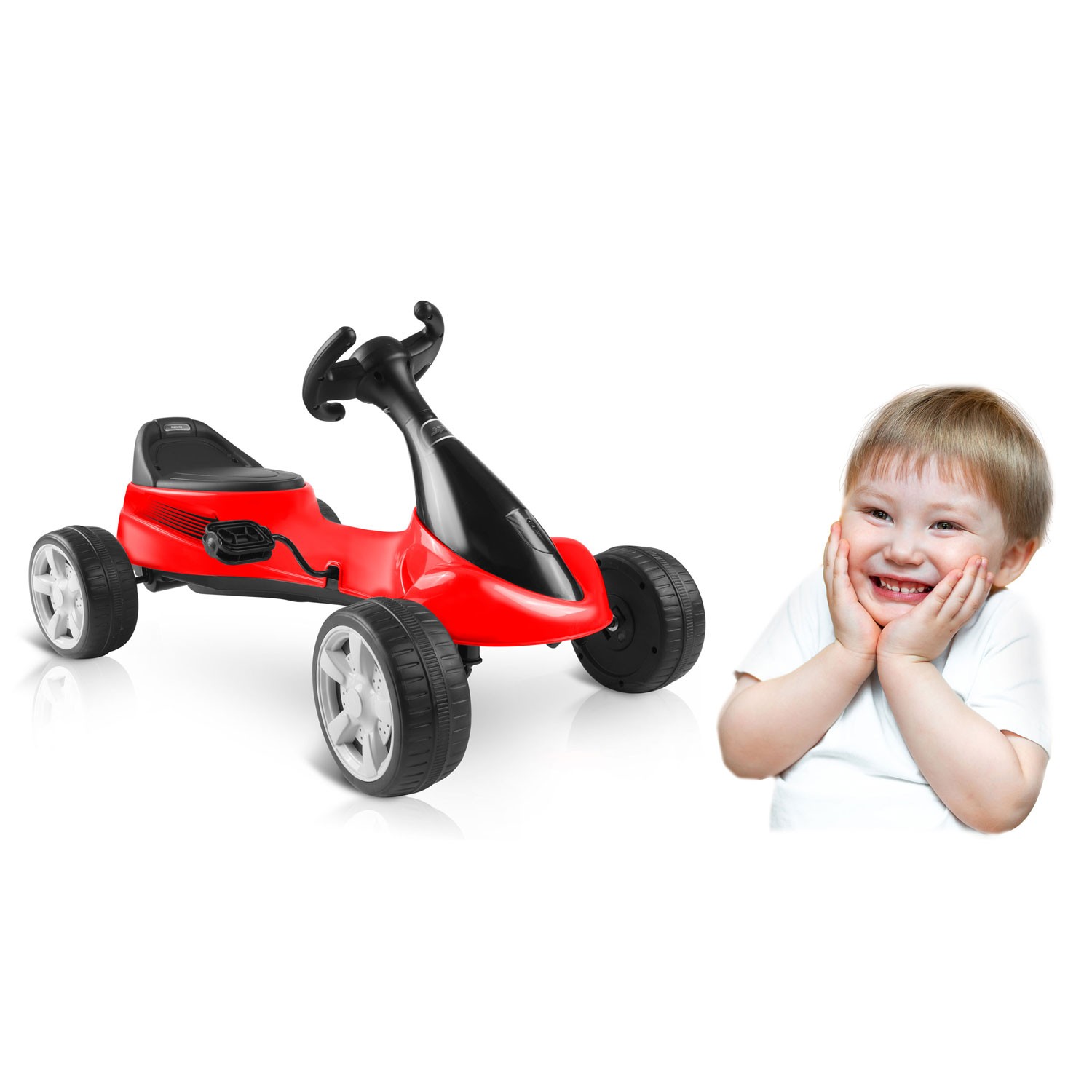 Laste pedaalidega gokart RK-595 punane - Image 14