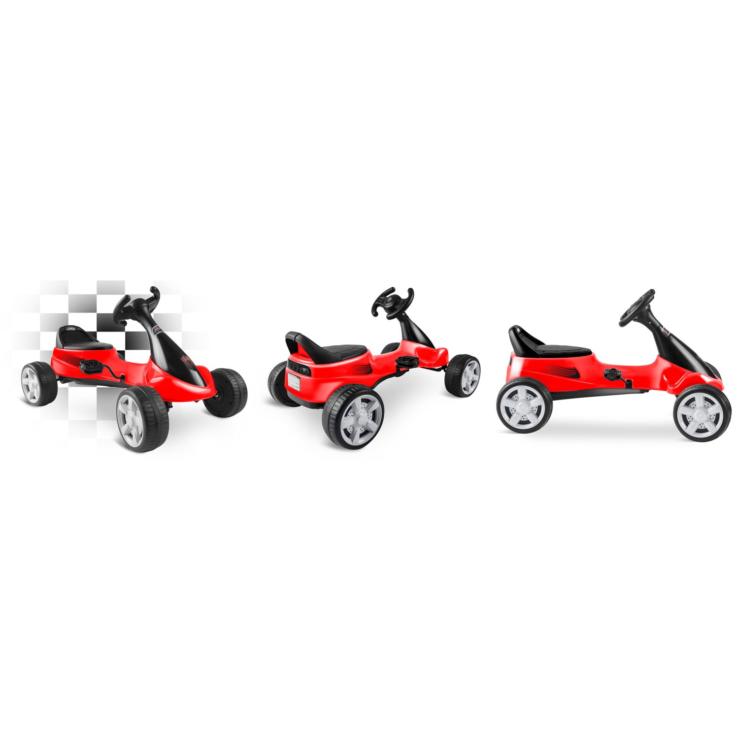 Laste pedaalidega gokart RK-595 punane - Image 13