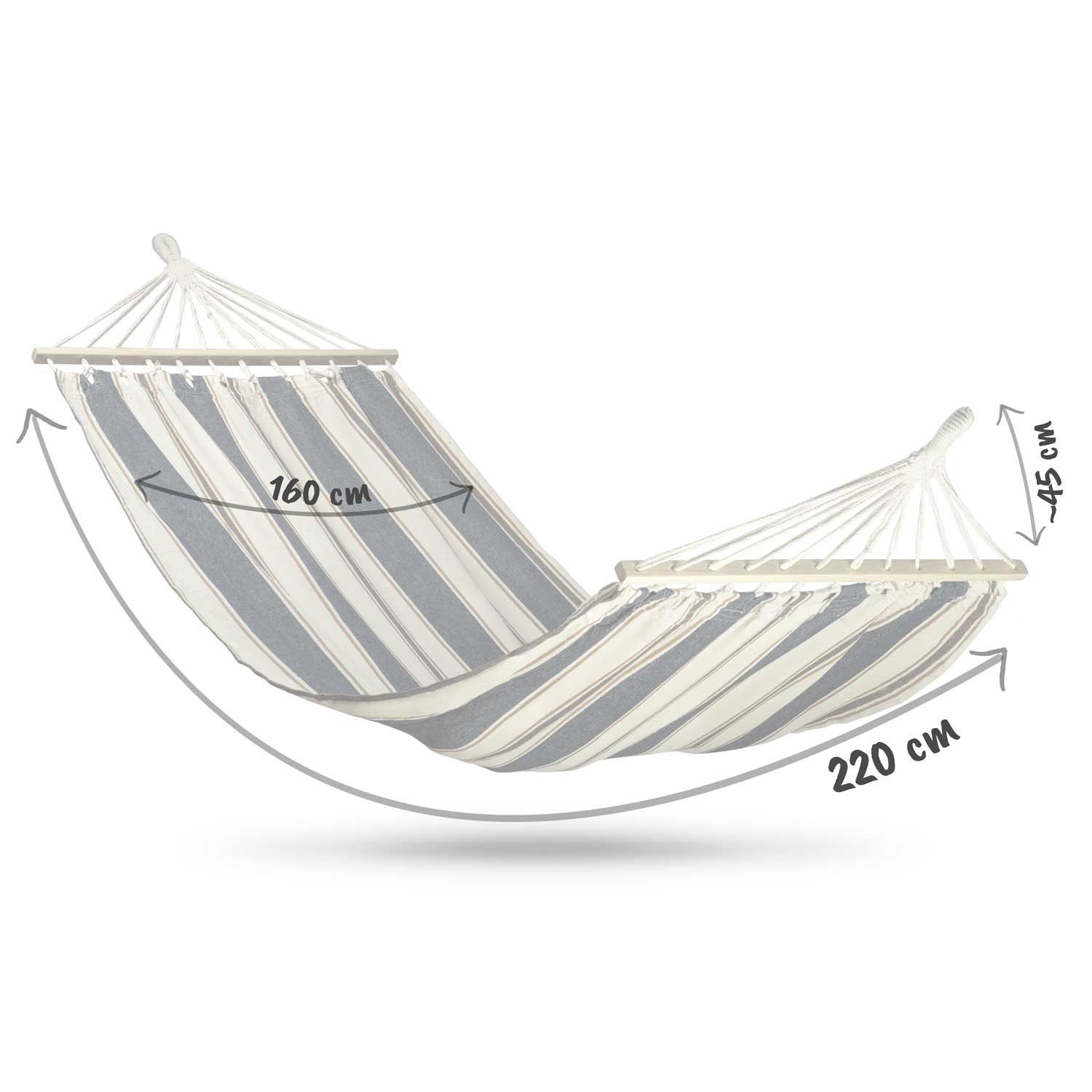 Bahama kaheinimese aia võrkkiik, valge ja sinine diivan - Image 7