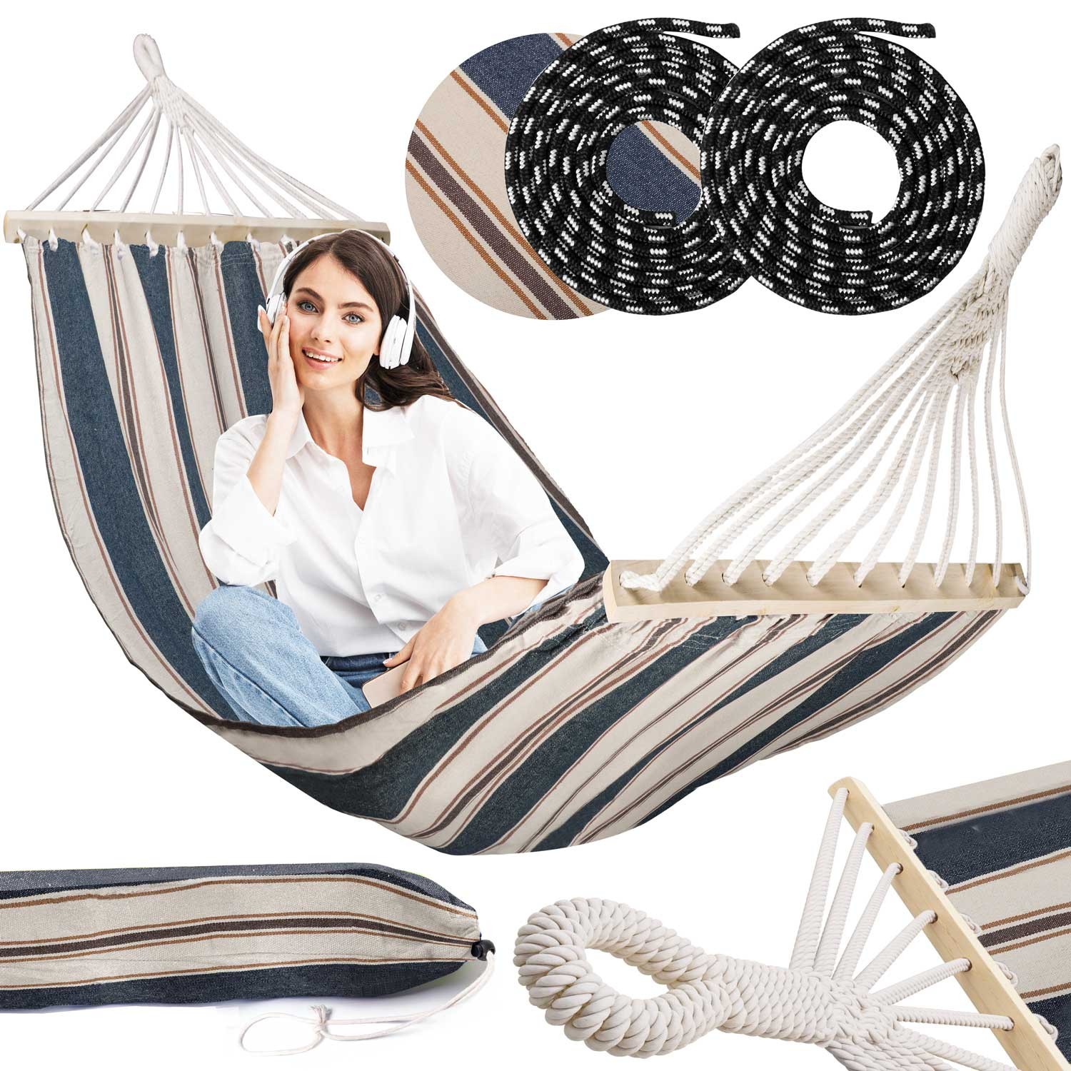 Bahama üheinimese aia võrkkiik valge ja sinine Sofotel