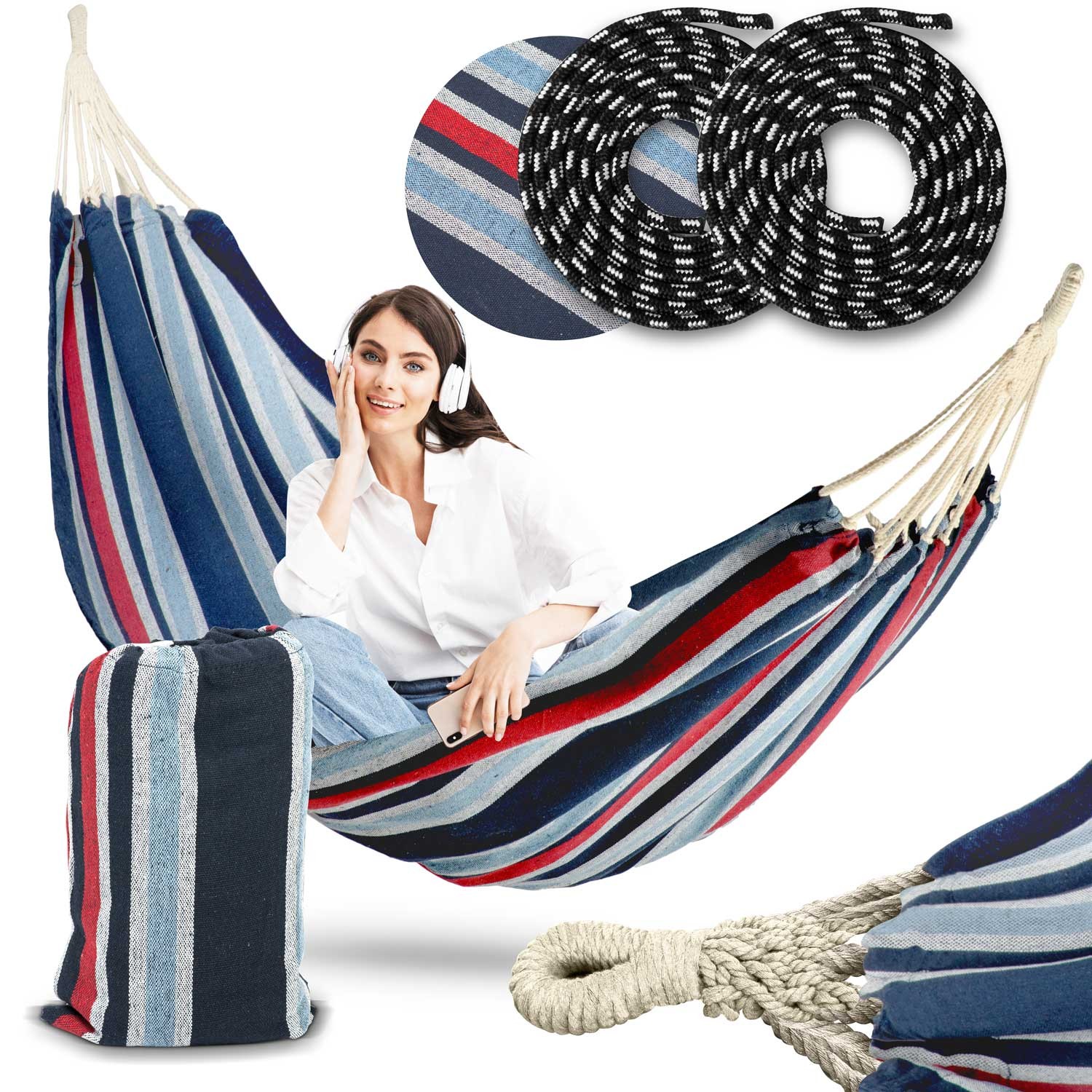 Malaga kahekohaline sinine ja punane aiavõrkkiik Sofotel