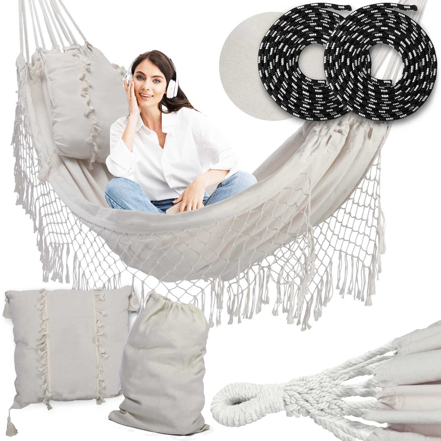 Toledo kaheinimese beež aiavõrkkiik Sofotel padjaga