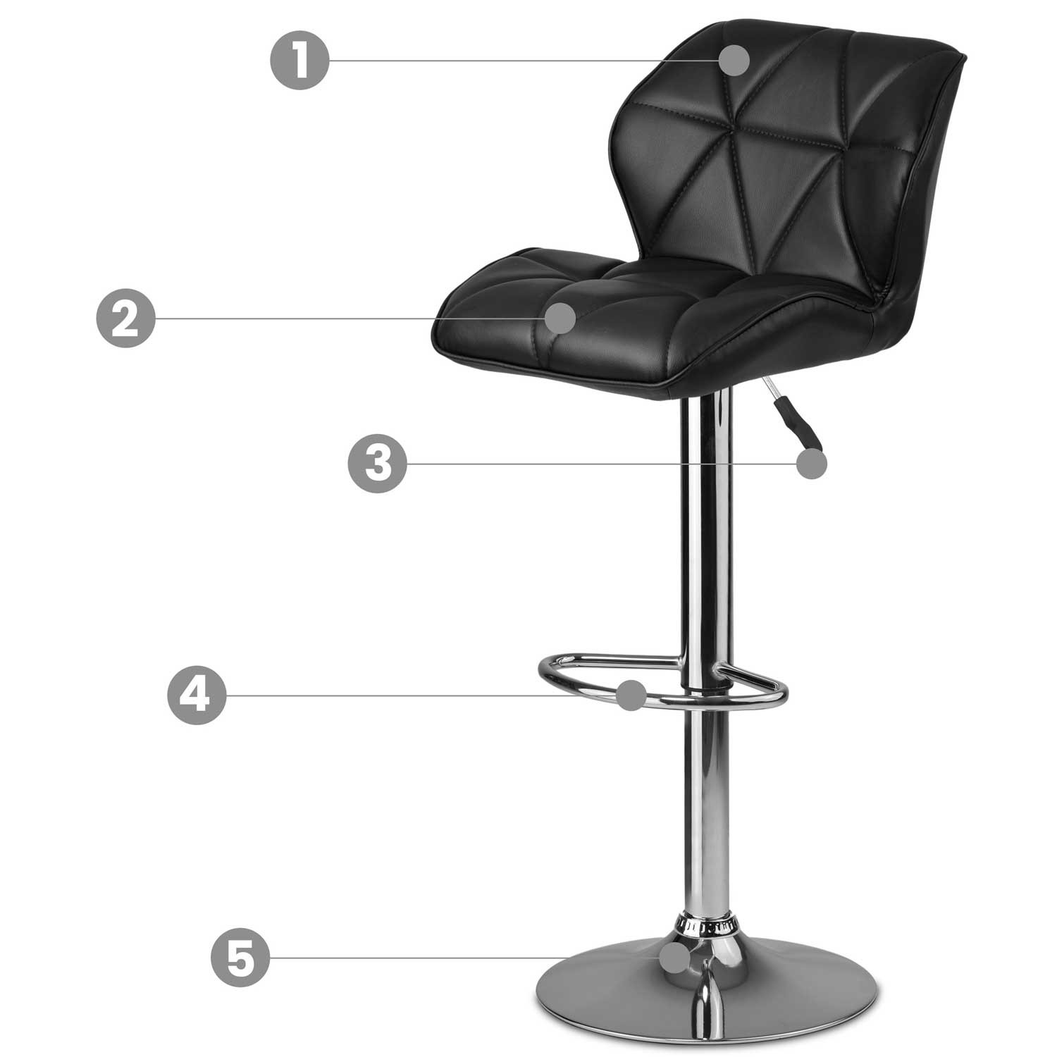 Castel baaritool seljatoega, must - Image 5