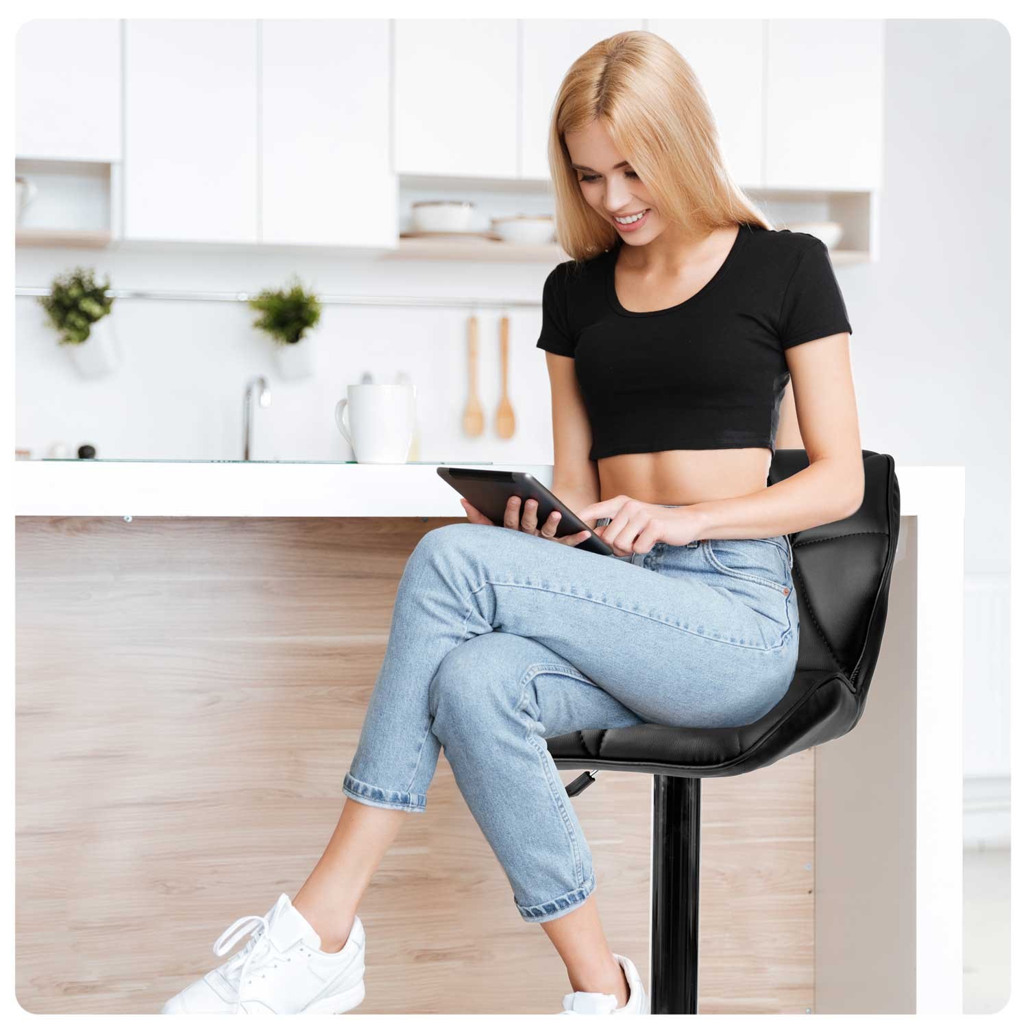 Castel baaritool seljatoega, must - Image 7