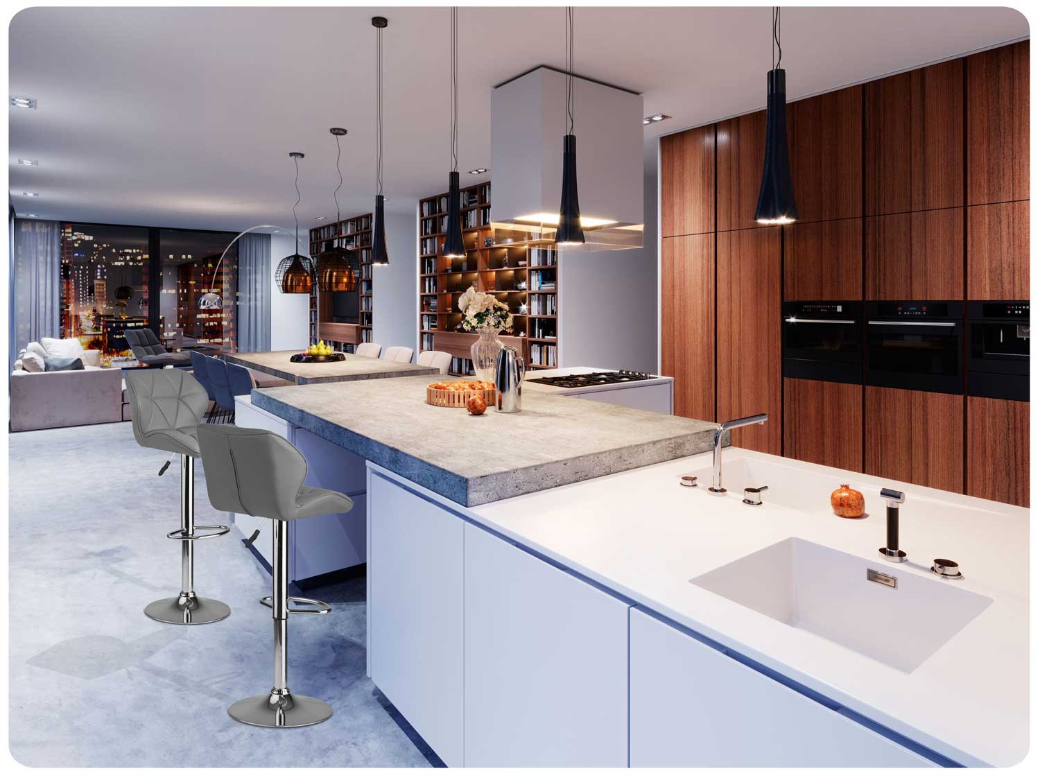 Castel baaritool seljatoega, hall - 2 tk - Image 9