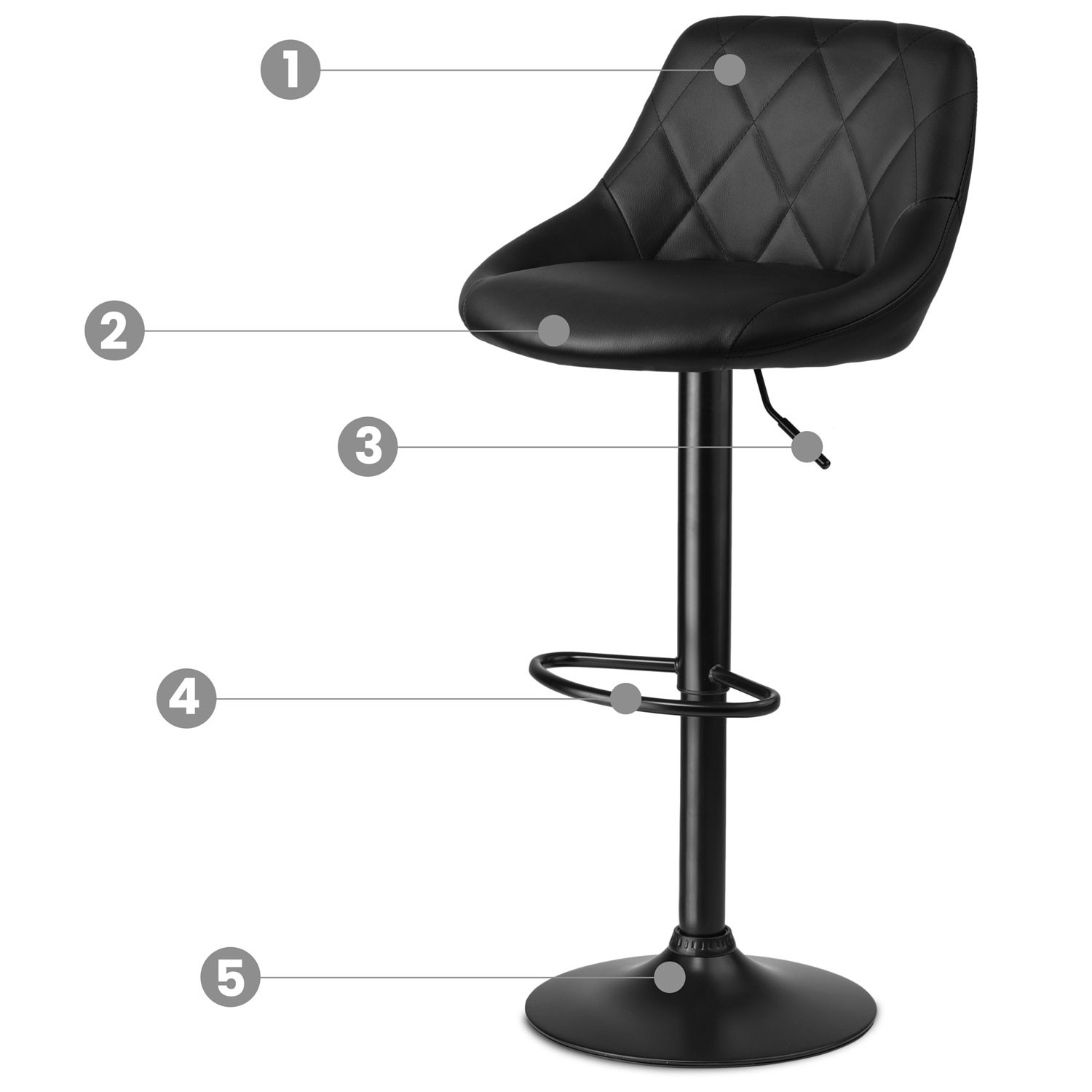 Nerra baaritool seljatoega - 2 osa - must musta jalaga - Image 6