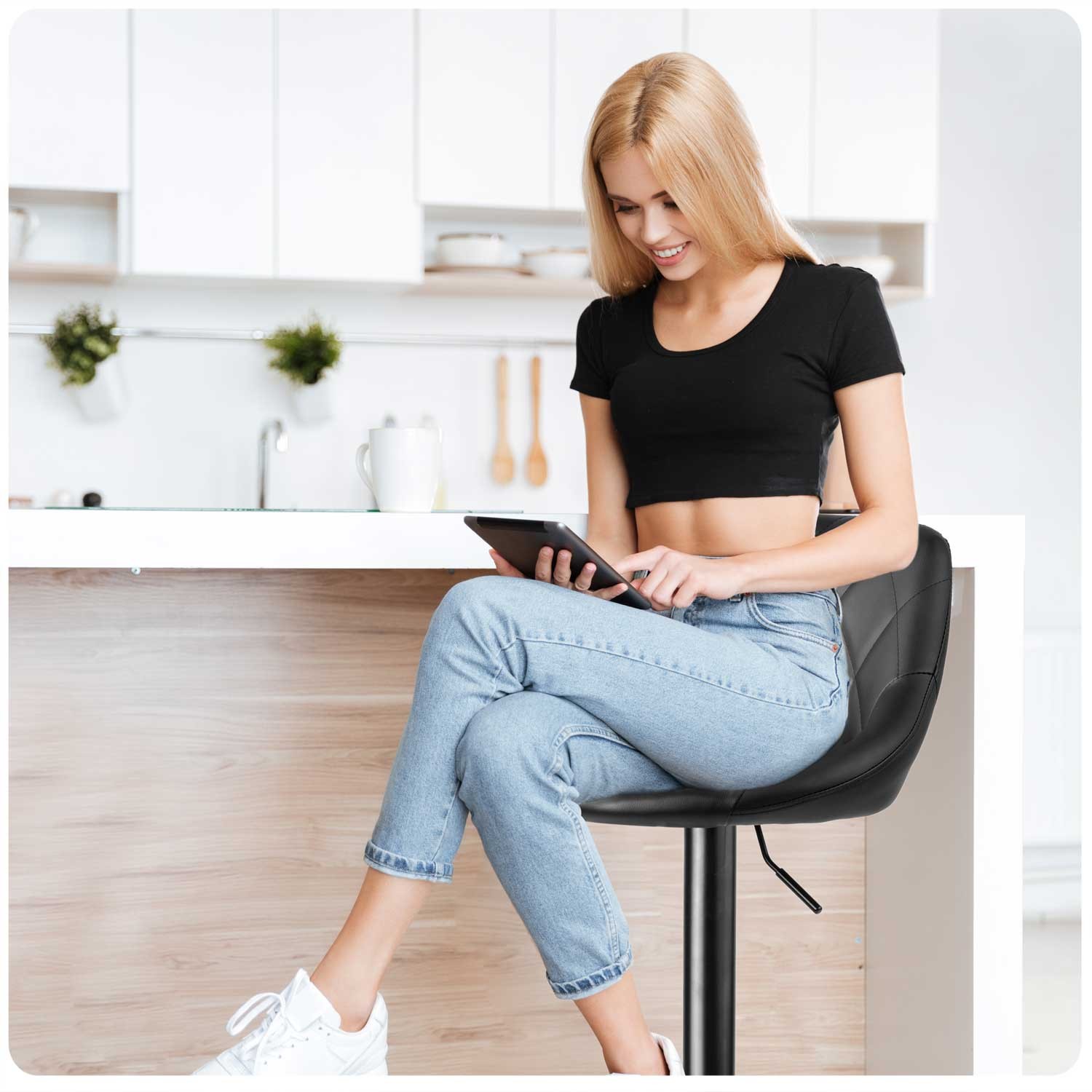 Nerra baaritool seljatoega - 2 osa - must musta jalaga - Image 8