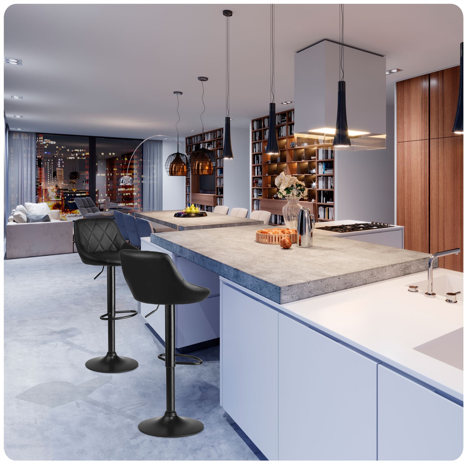 Nerra baaritool seljatoega - 2 osa - must musta jalaga - Image 9