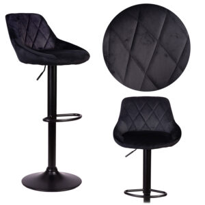 Nerra diivan must baaritool seljatoe ja musta jalaga