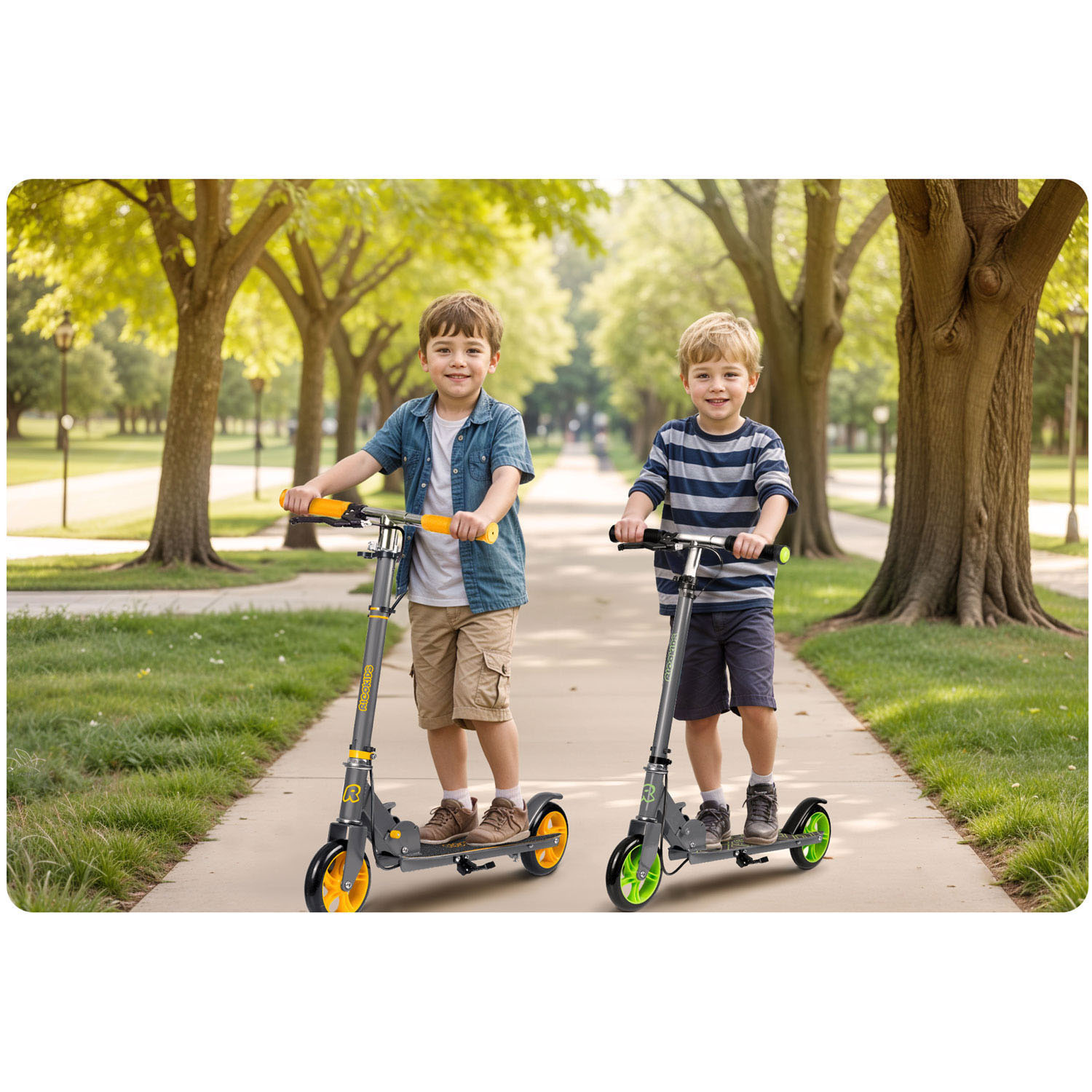 Ricokids Kodi tõukeratas hall ja oranž - Image 12