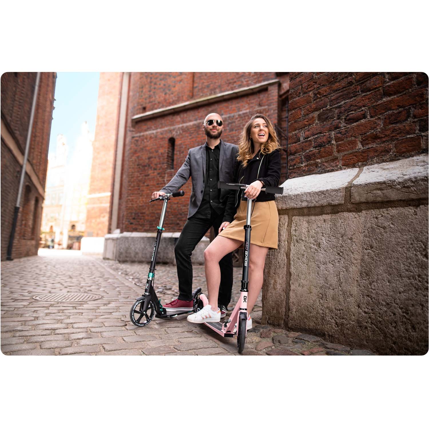 Soke City tõukeratas must ja roosa - Image 2