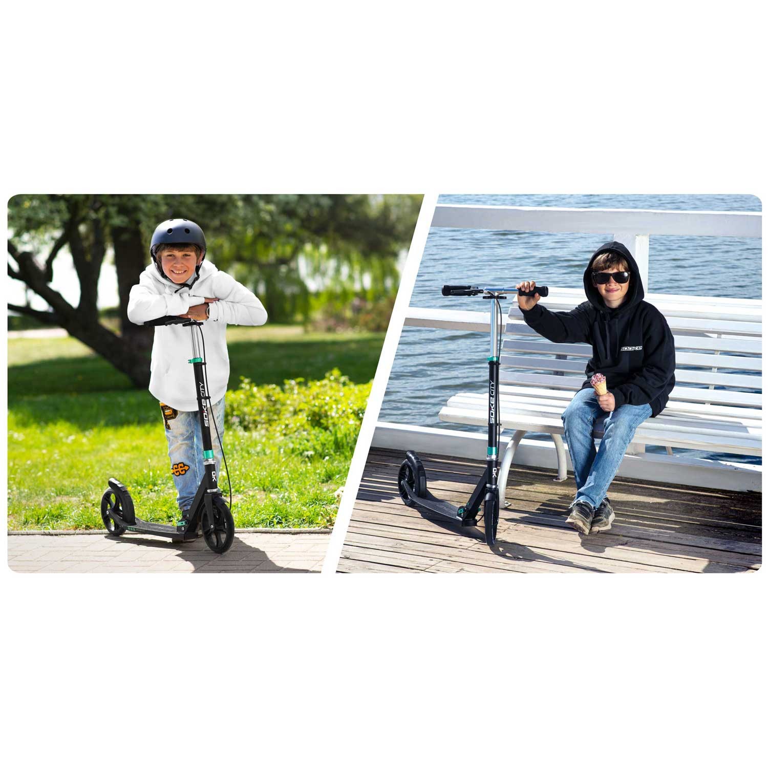 Soke City tõukeratas must ja türkiissinine - Image 5