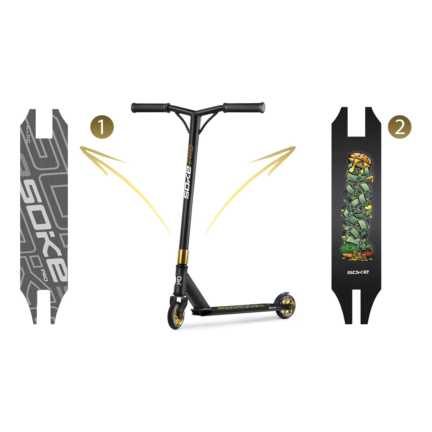 SOKE PRO kuldne tõukeratas - Image 11