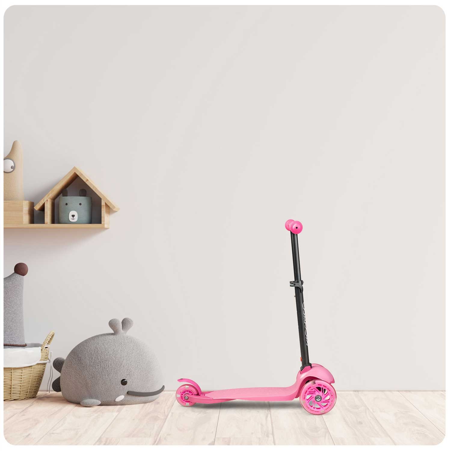 Ricokids Loco kolmerattaline tõukeratas - roosa - Image 7