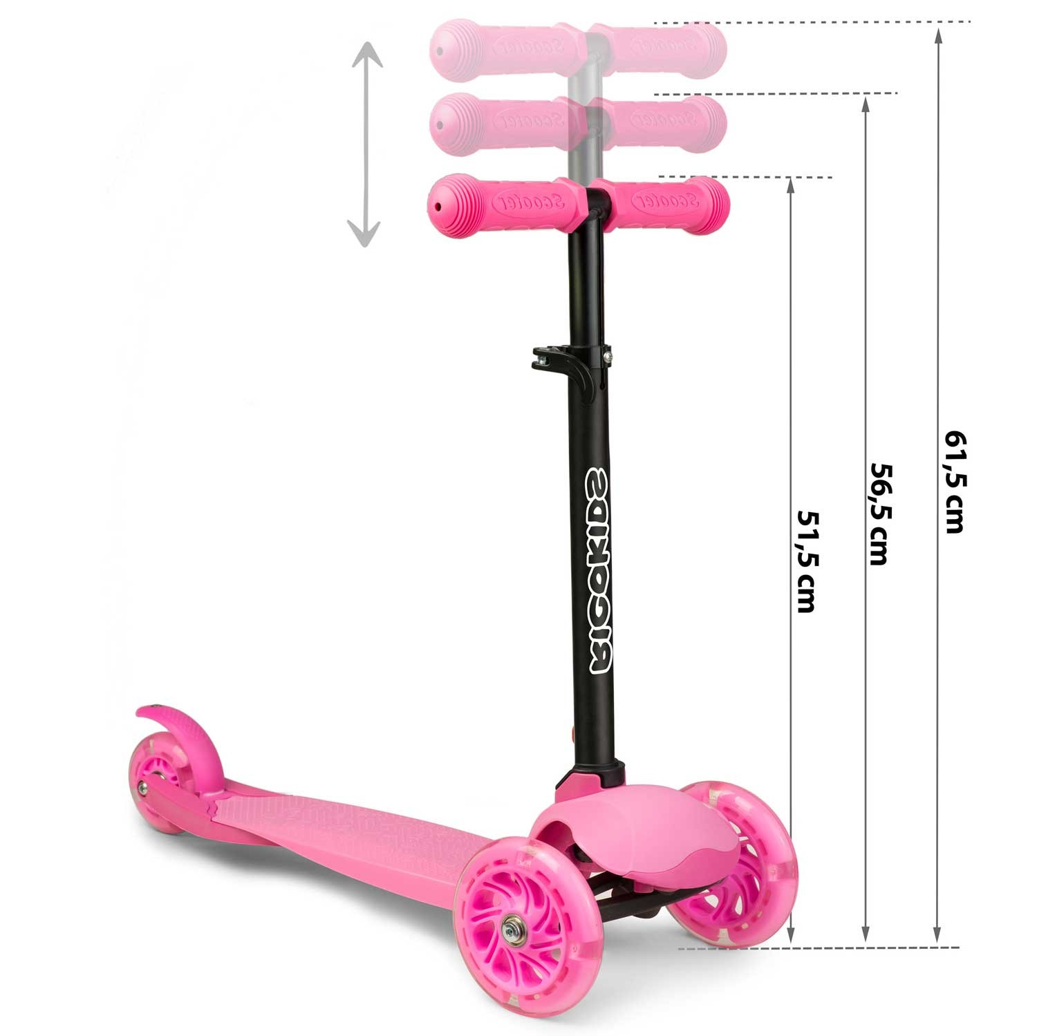 Ricokids Loco kolmerattaline tõukeratas - roosa - Image 12