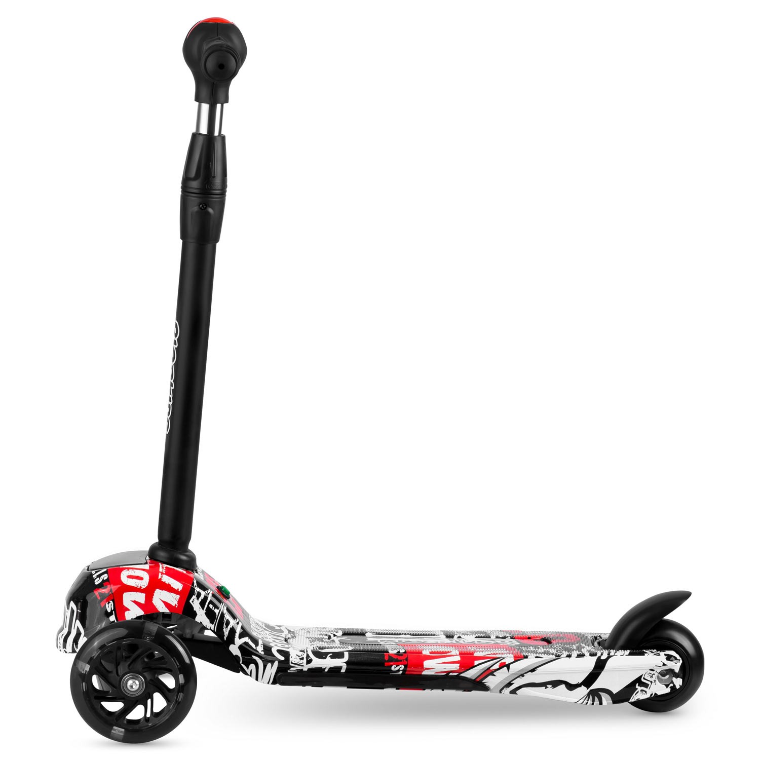 Ricokids Piko kolmerattaline tõukeratas - must valgete ja punaste mustritega - Image 4