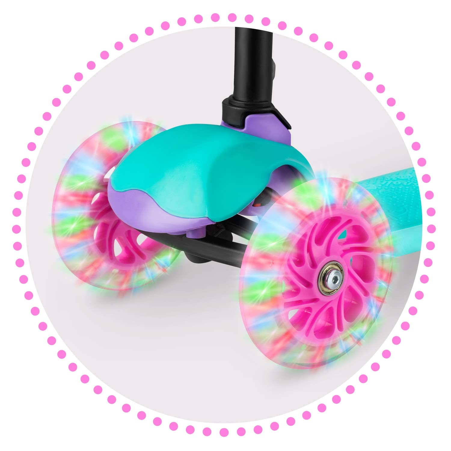 Ricokids Loco kolmerattaline tõukeratas - türkiissinine roosa - Image 6