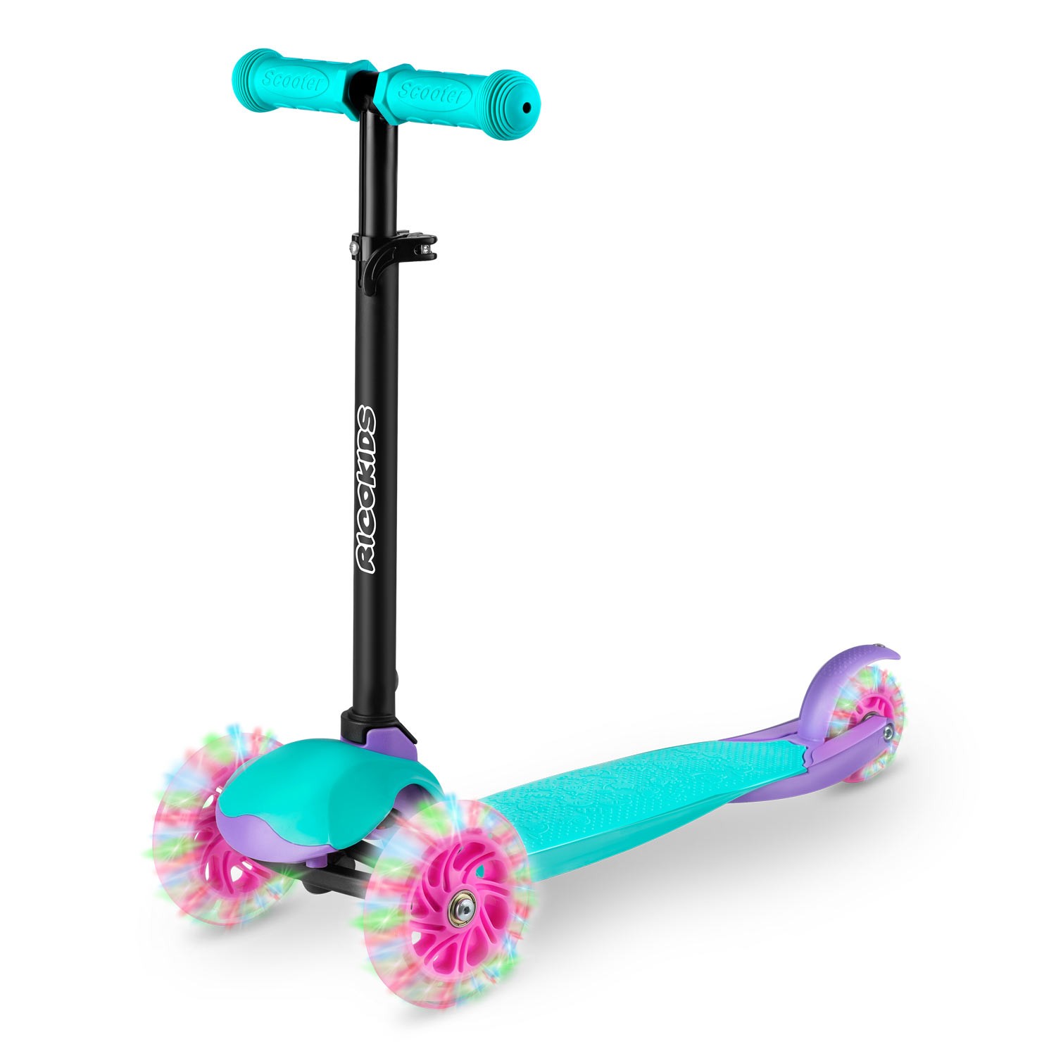 Ricokids Loco kolmerattaline tõukeratas - türkiissinine roosa - Image 4