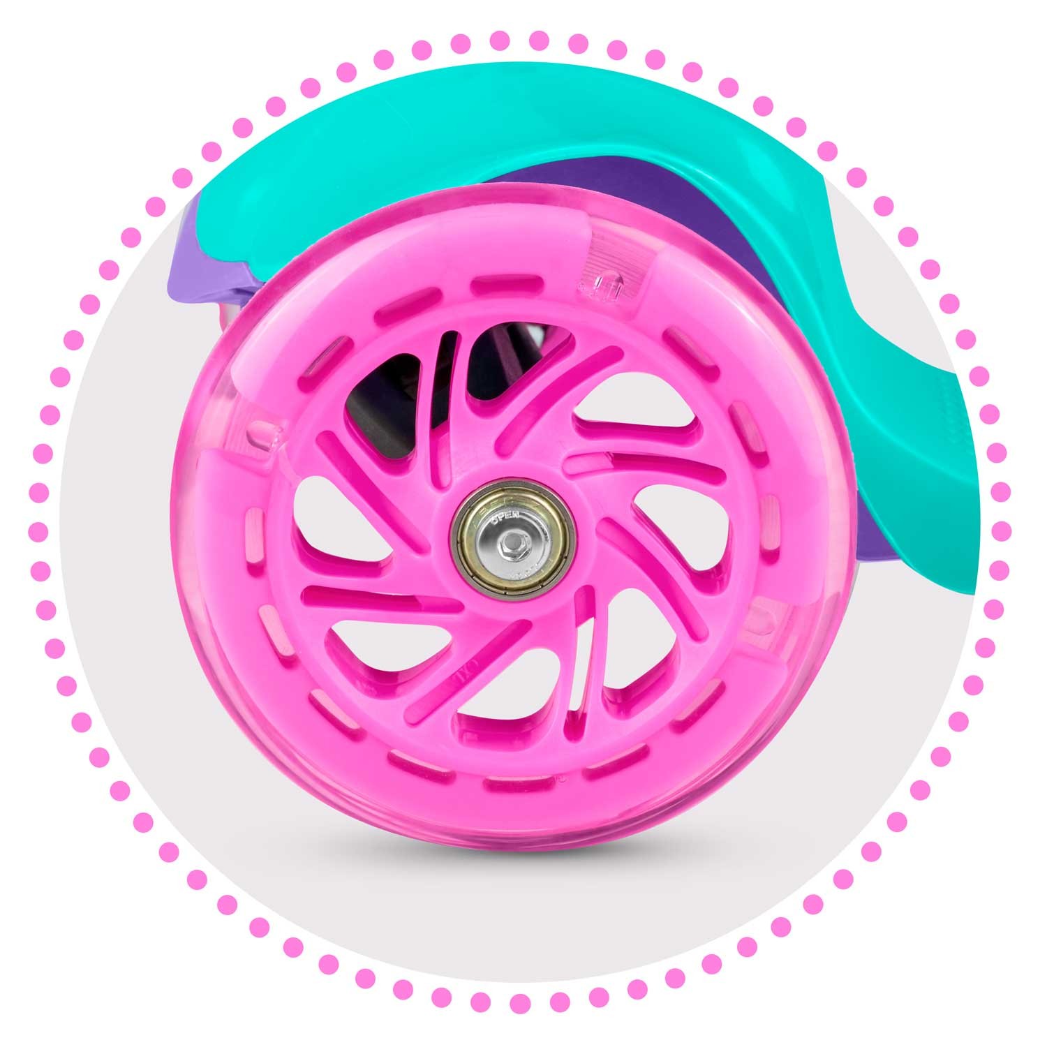 Ricokids Loco kolmerattaline tõukeratas - türkiissinine roosa - Image 13