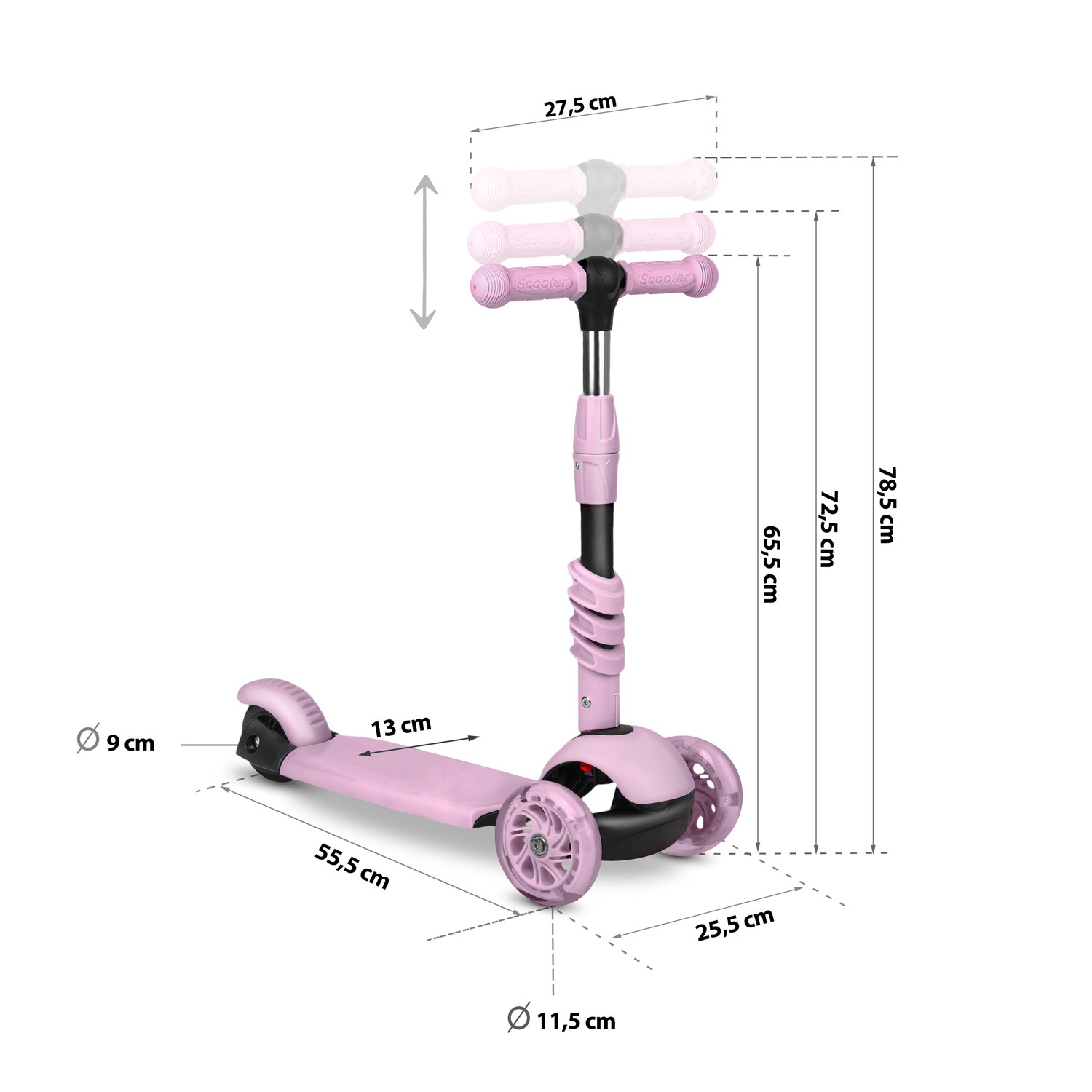 Ricokids Cubi kolmerattaline tõukeratas - roosa - Image 9