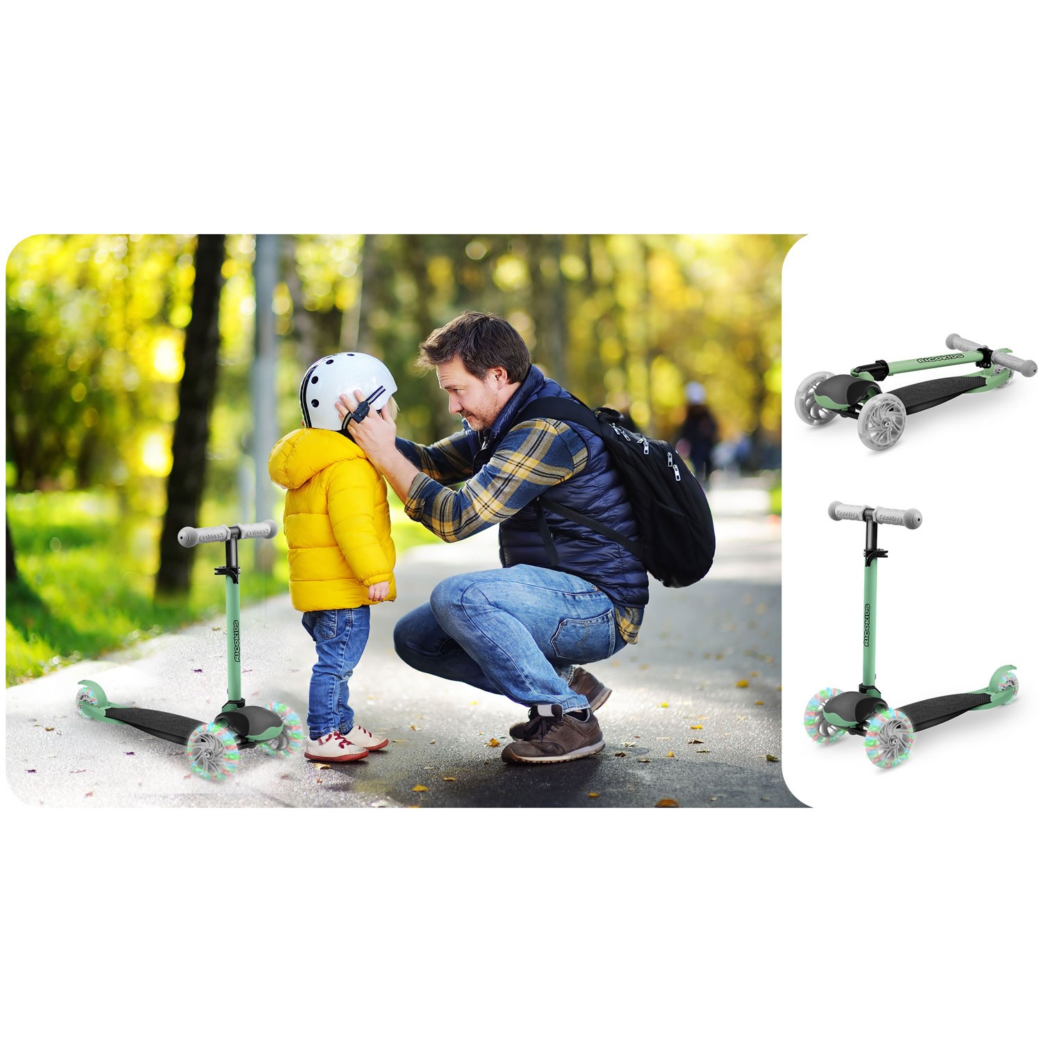 Ricokids Loco kolmerattaline tõukeratas - roheline - Image 14