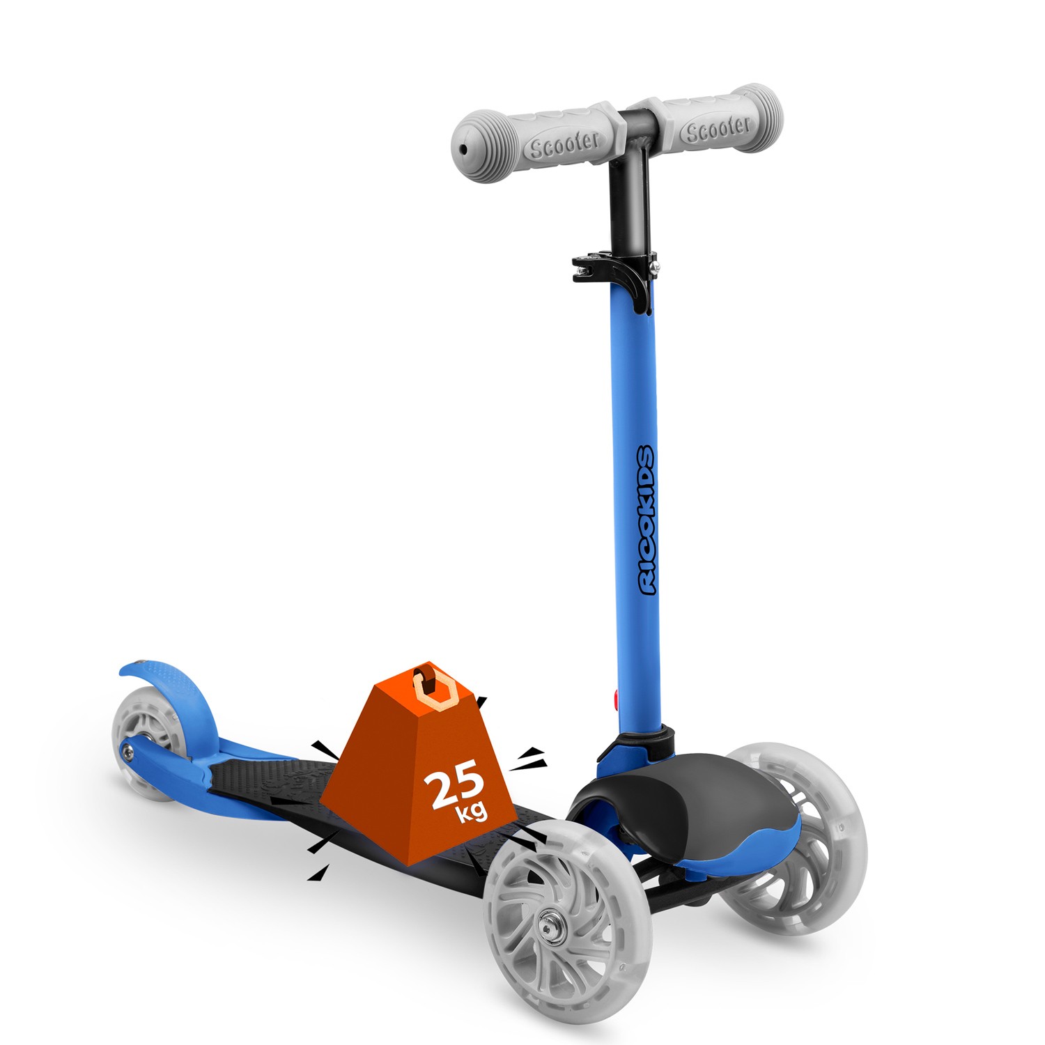 Ricokids Loco kolmerattaline tõukeratas - sinine - Image 12