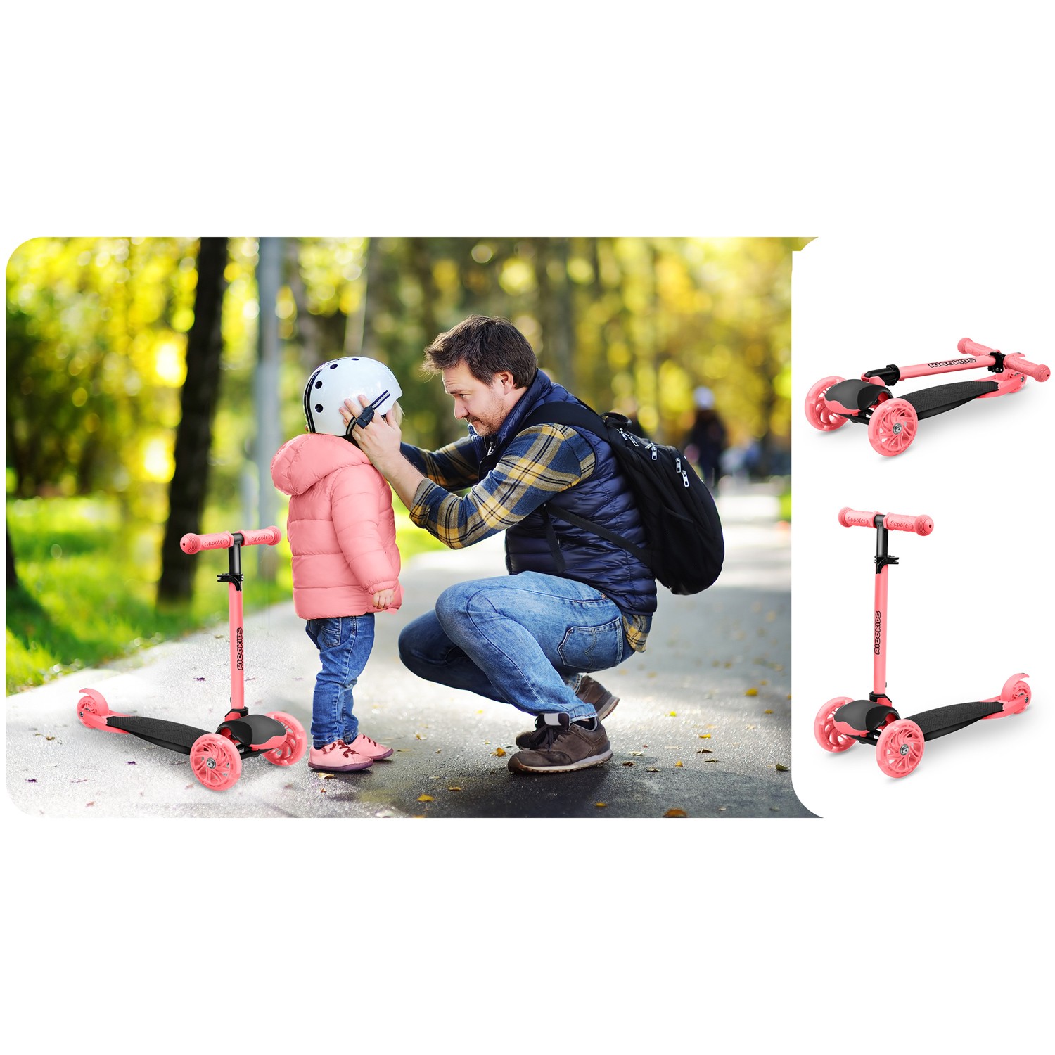 Ricokids Loco kolmerattaline tõukeratas - roosa - Image 14