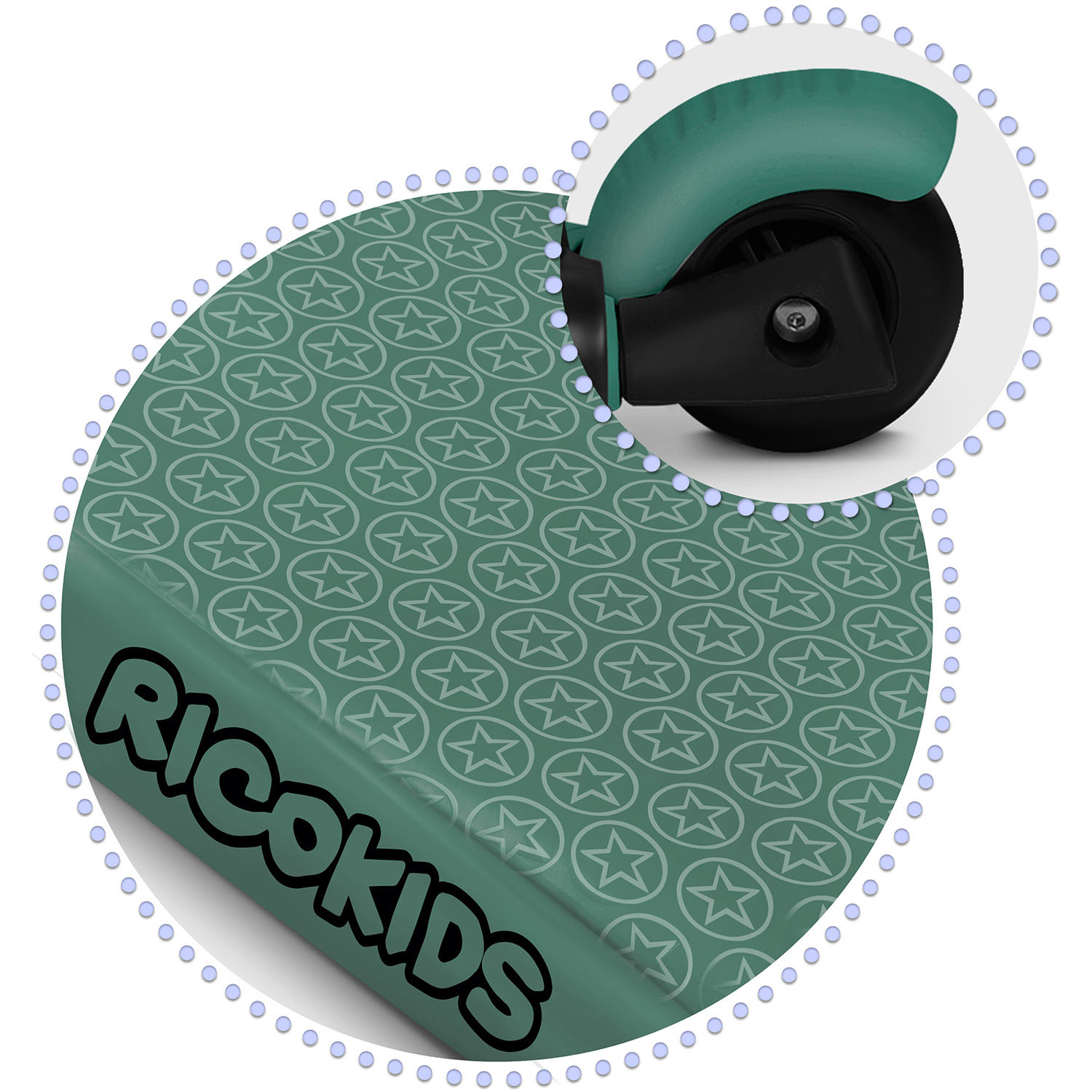 Ricokids Todi kolmerattaline tõukeratas - roheline - Image 10