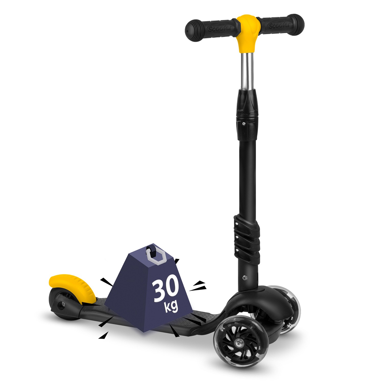 Ricokids Cubi kolmerattaline tõukeratas - must ja oranž - Image 15