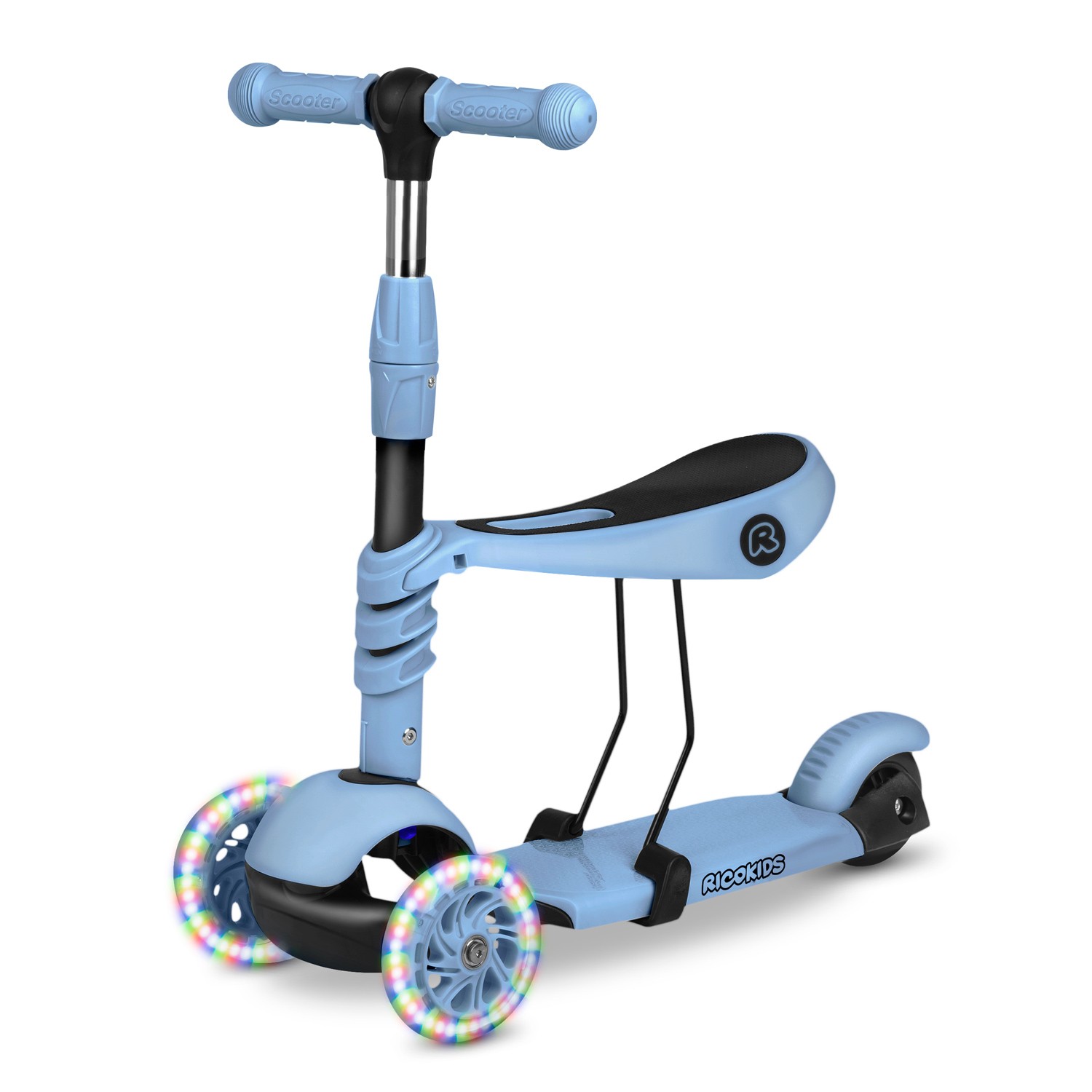 Ricokids Todi kolmerattaline tõukeratas - sinine ja hall - Image 4