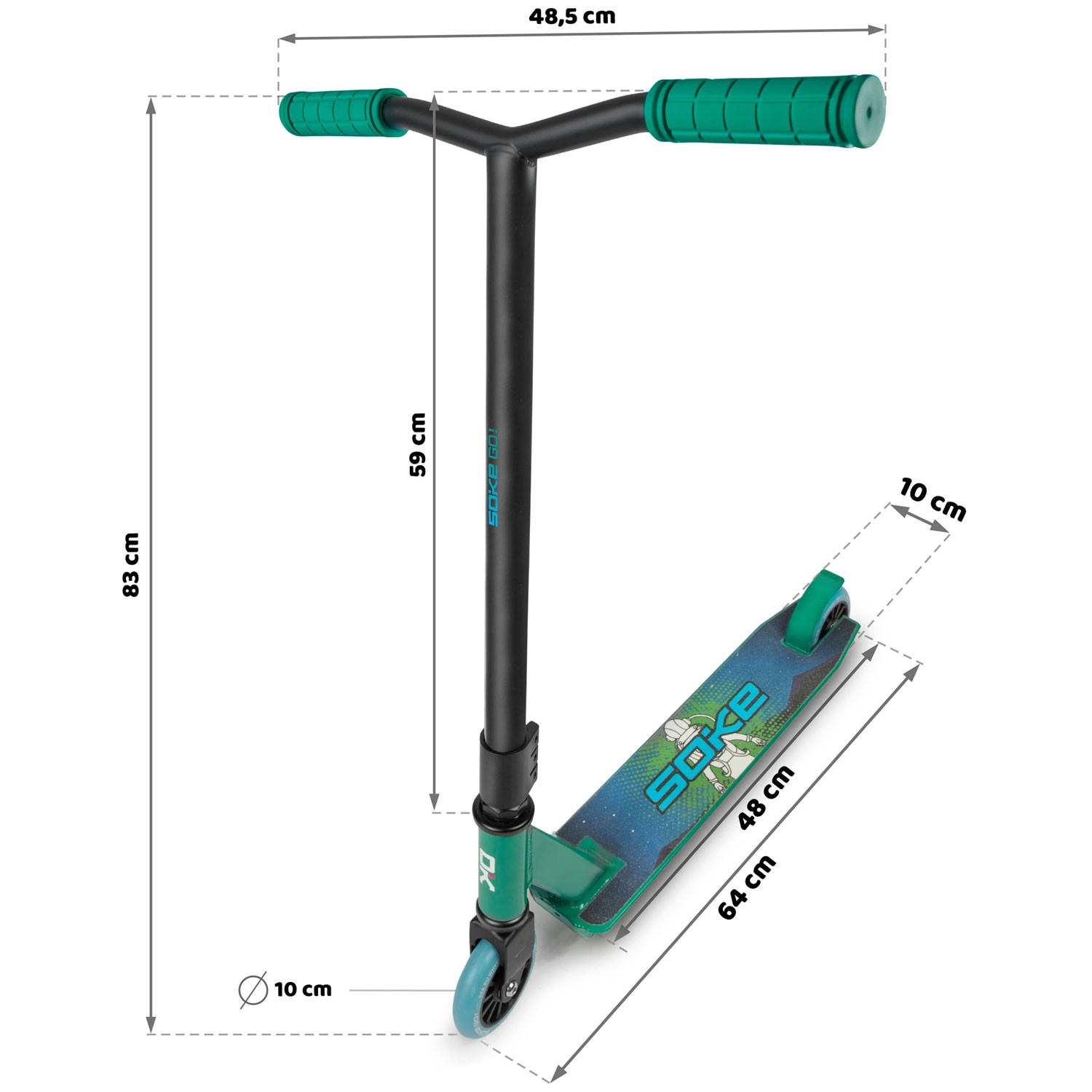 SOKE GO! trikitõukeratas roheline ja sinine - Image 12