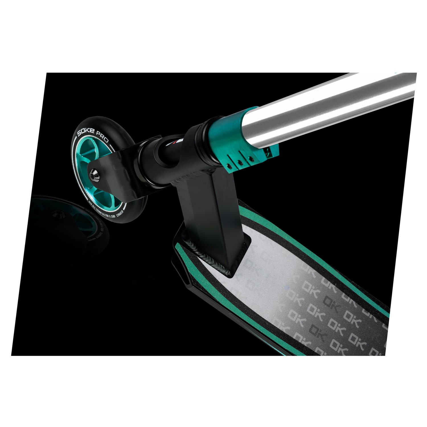 SOKE PRO trikitõukeratas hõbedane ja türkiissinine - Image 2