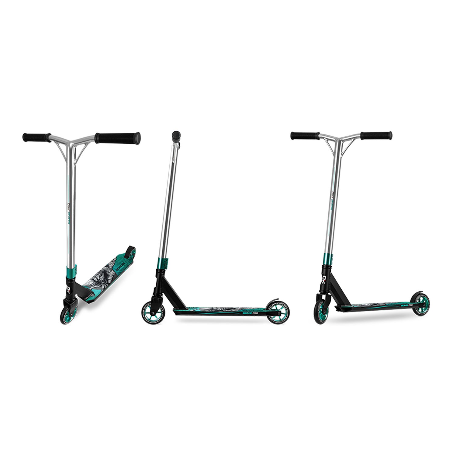 SOKE PRO trikitõukeratas hõbedane ja türkiissinine - Image 12