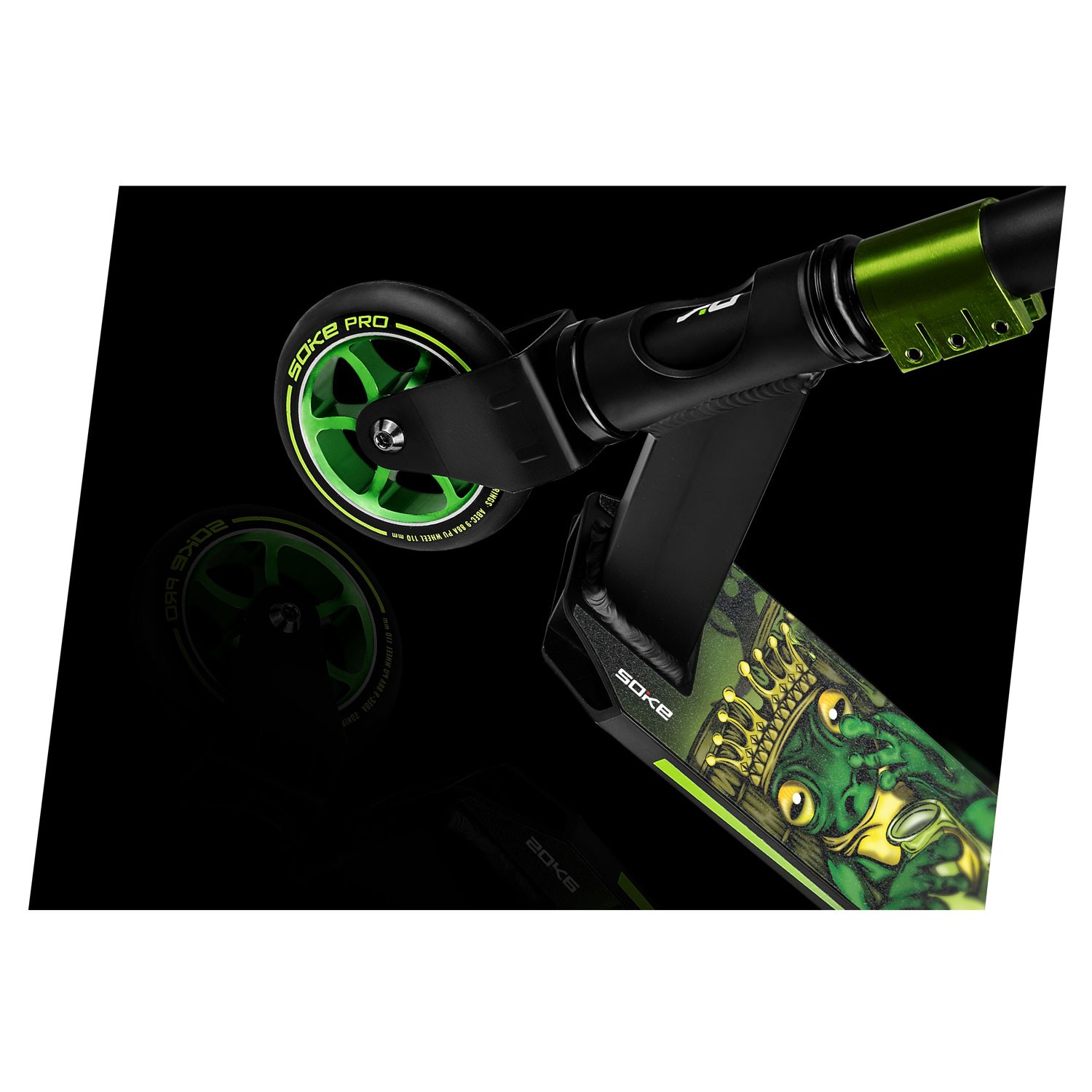 SOKE PRO trikitõukeratas kollane ja roheline - Image 2