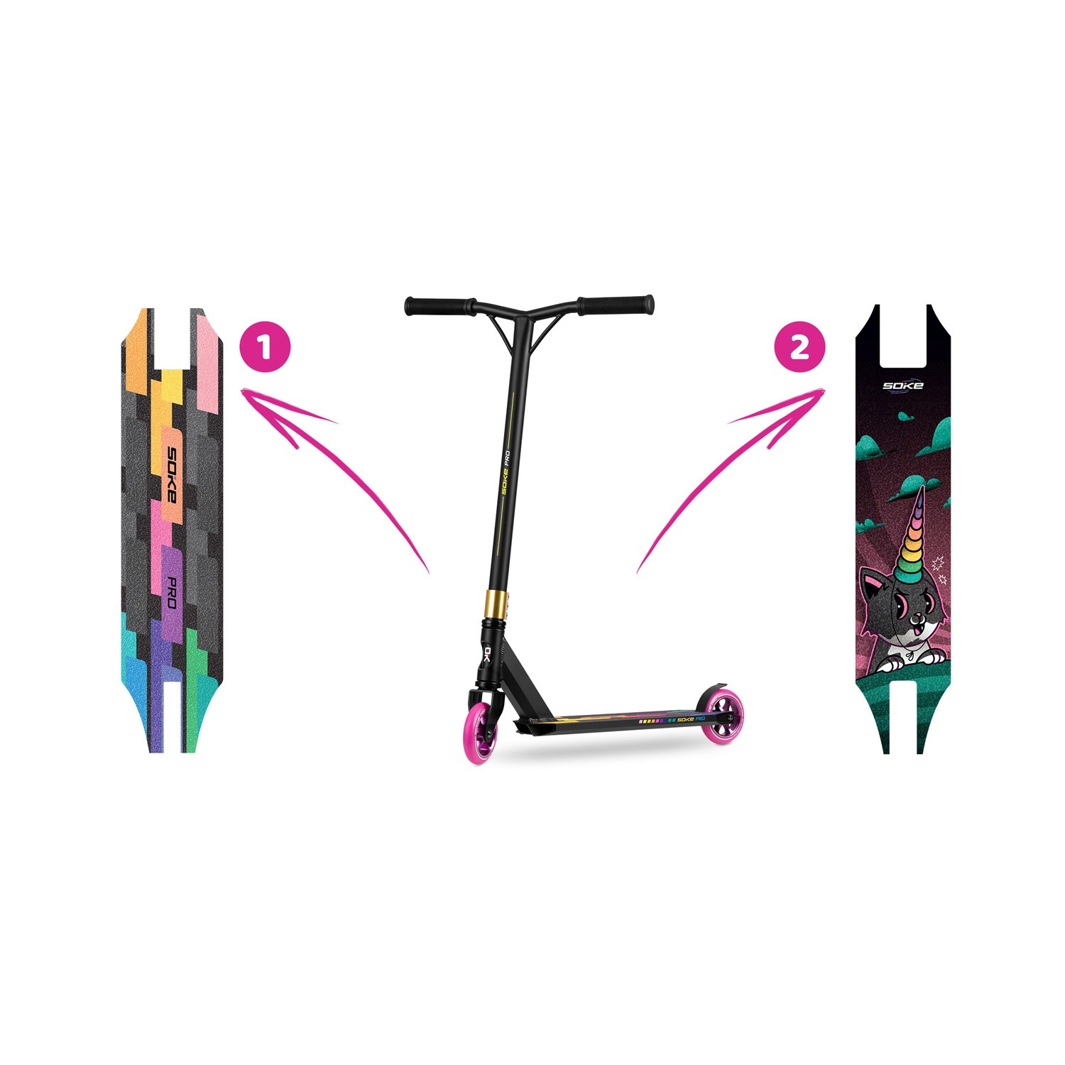 SOKE PRO mitmevärviline sooritustõukeratas - Image 12