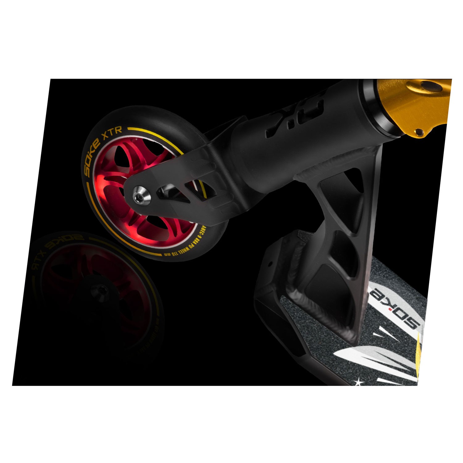 SOKE XTR trikitõukeratas must ja kollane - Image 2